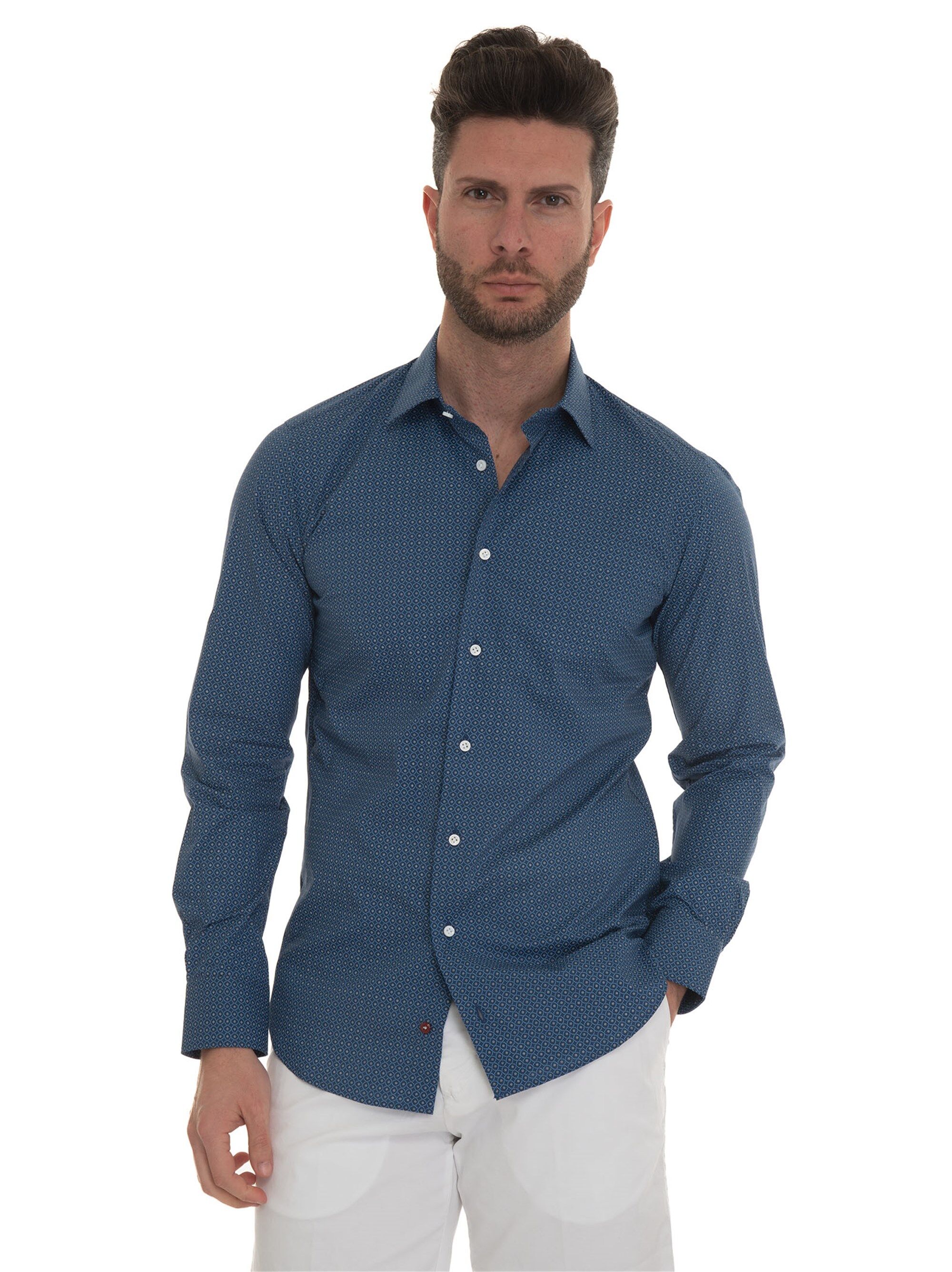 Carrel Camicia casual Blu Uomo 41