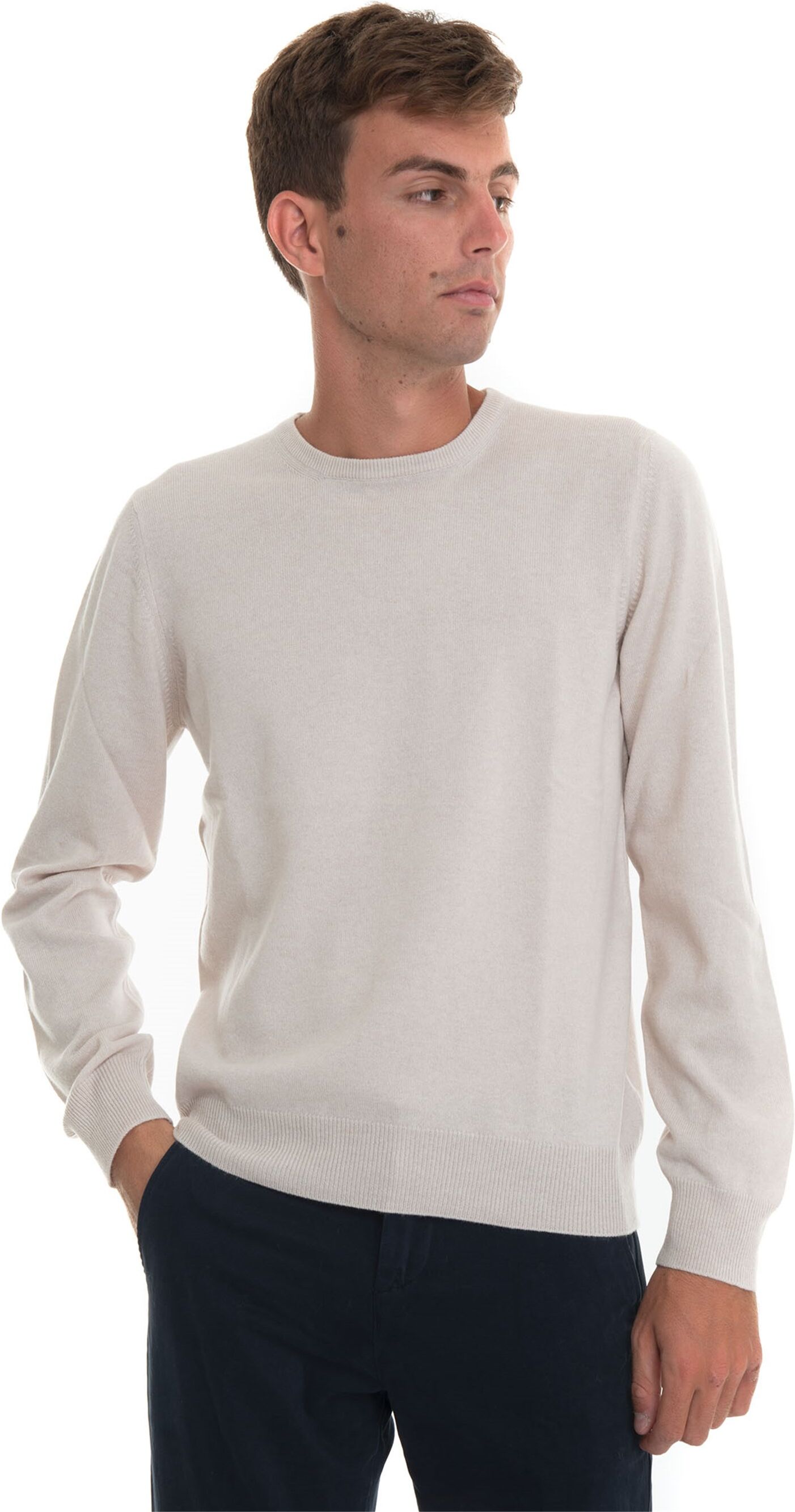 Gran Sasso Pullover girocollo Panna Uomo 58