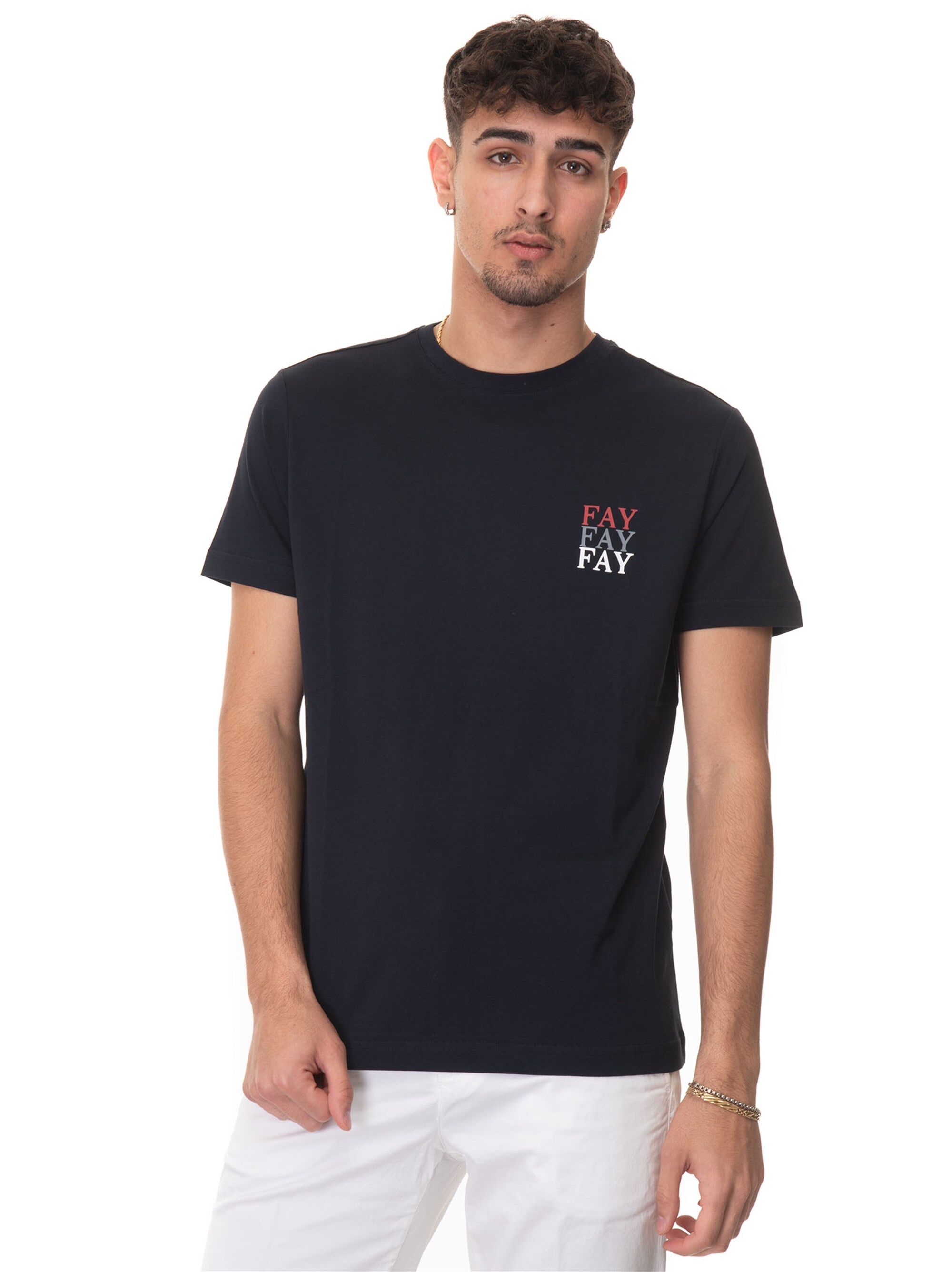 Fay T-shirt manica corta Blu Uomo M