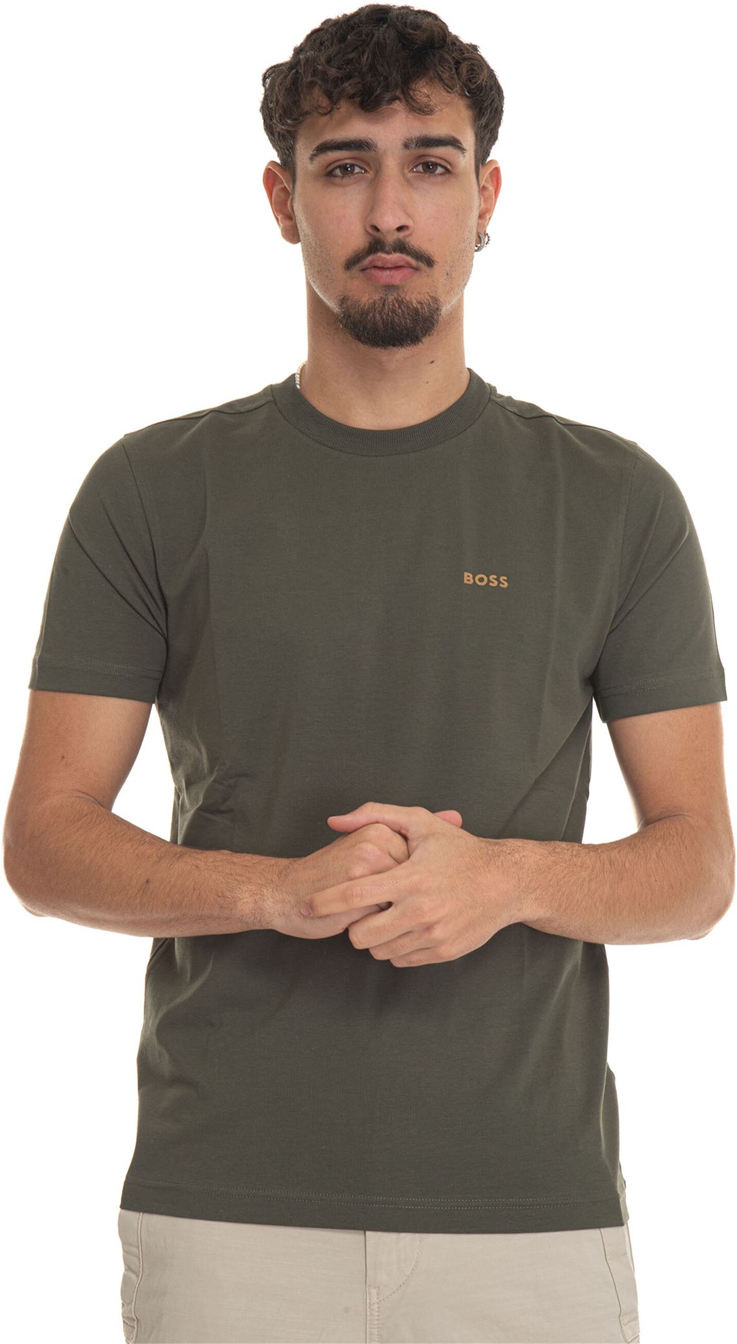 Boss T-shirt girocollo Verde Uomo S