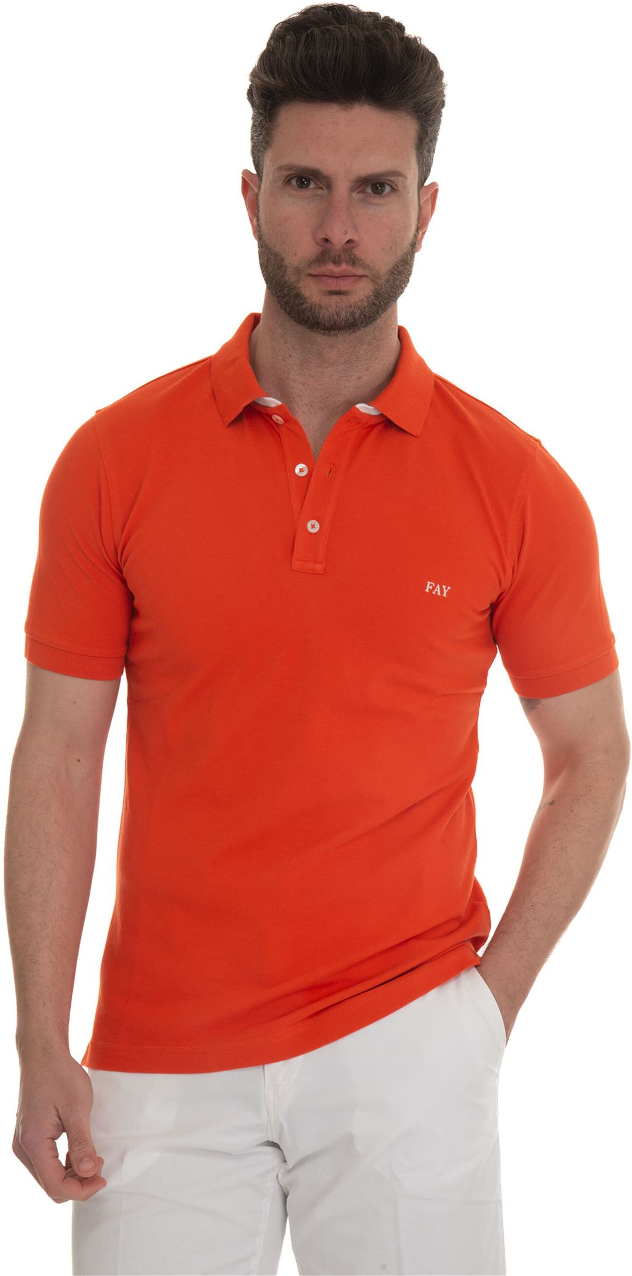 Fay Polo mezza manica Arancio Uomo S