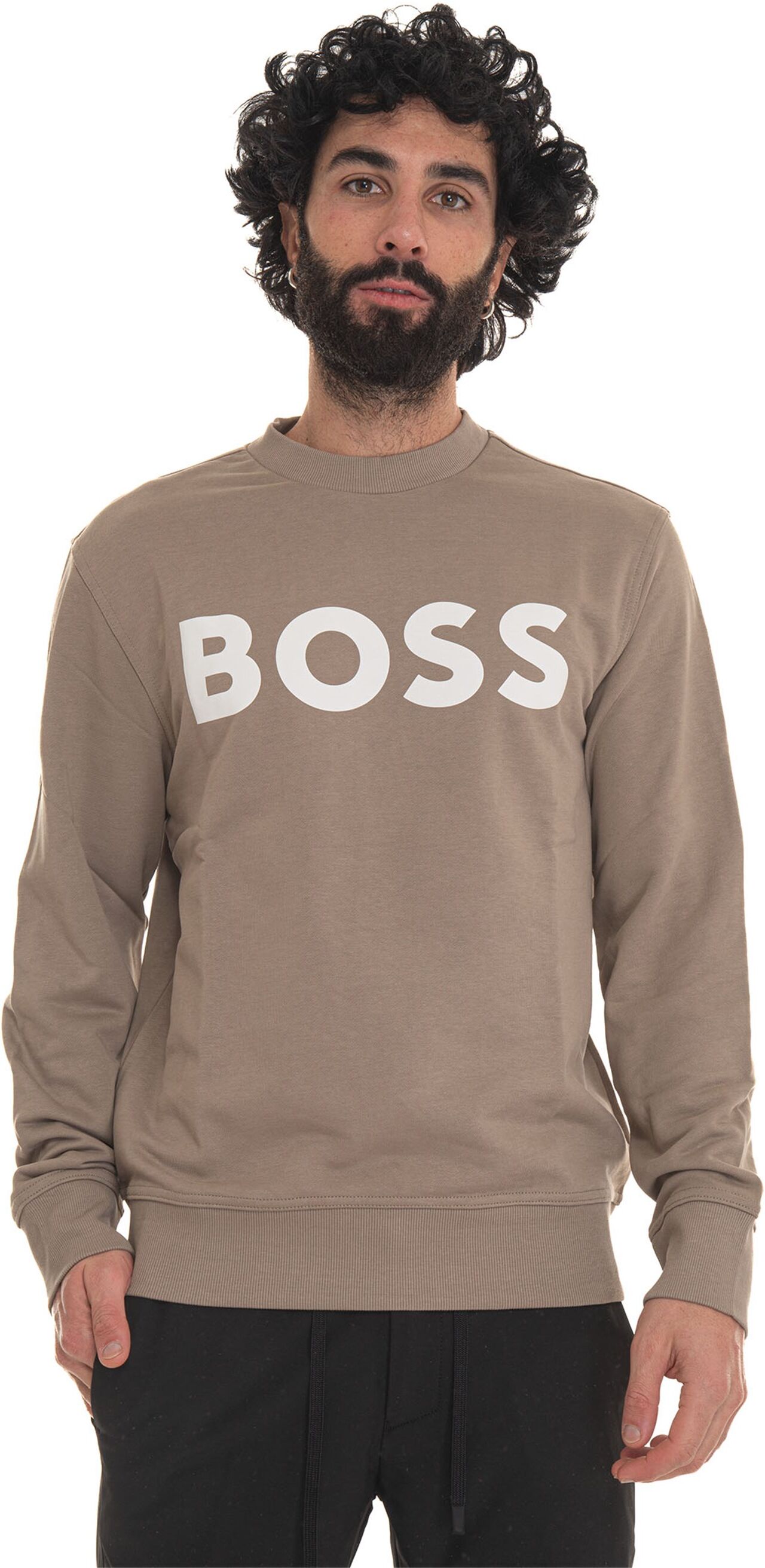 Boss Felpa girocollo WEBASICCREW Beige Uomo L