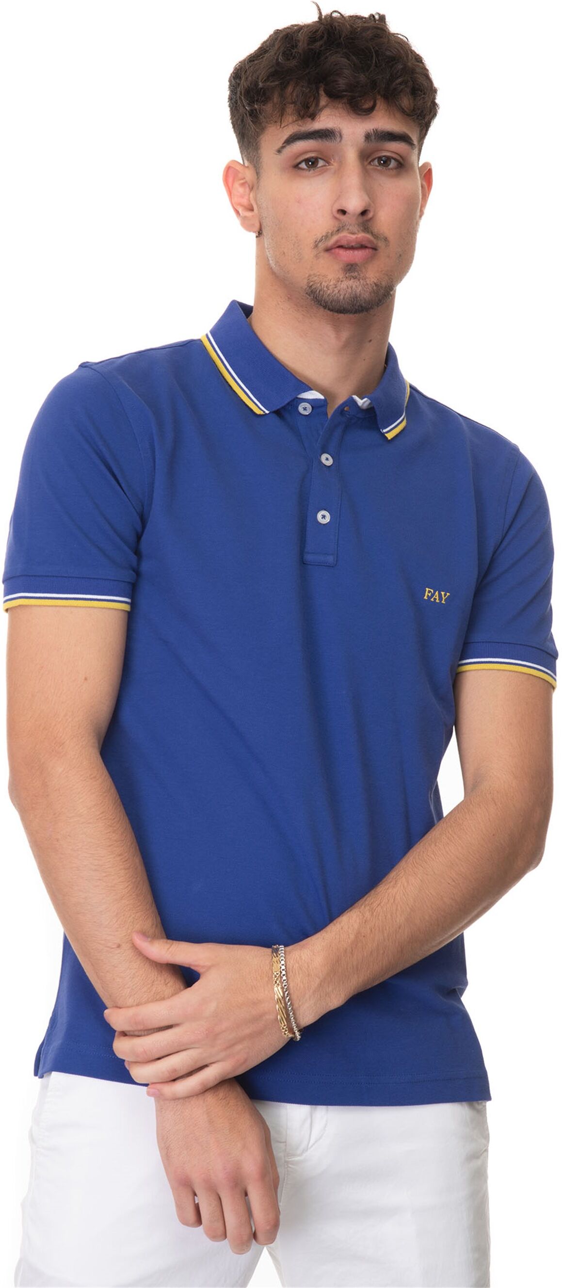 Fay Polo manica corta Blu royal Uomo S