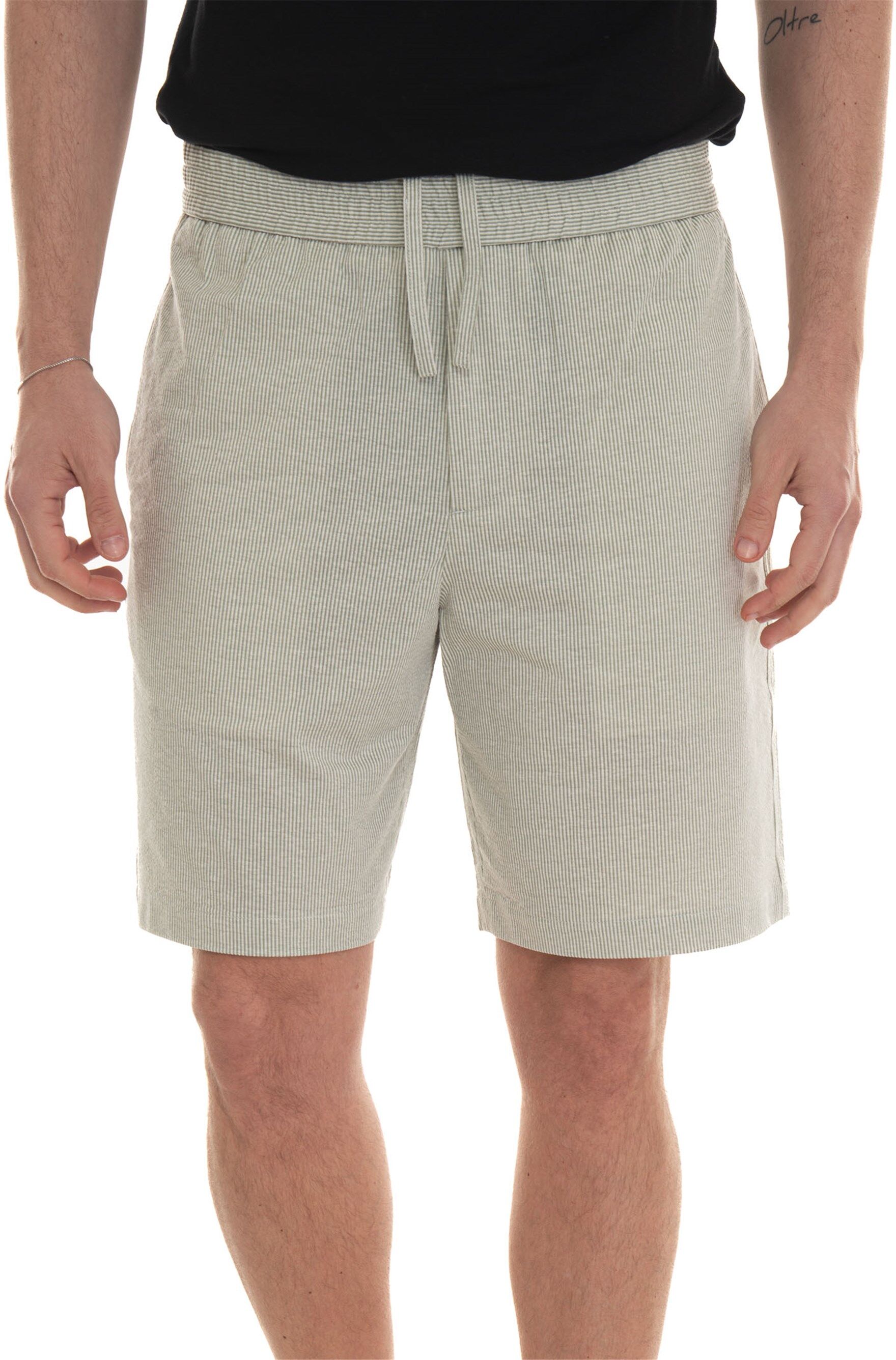 Hindustrie Bermuda SHORTS-SEERSACHER Verde Uomo 48