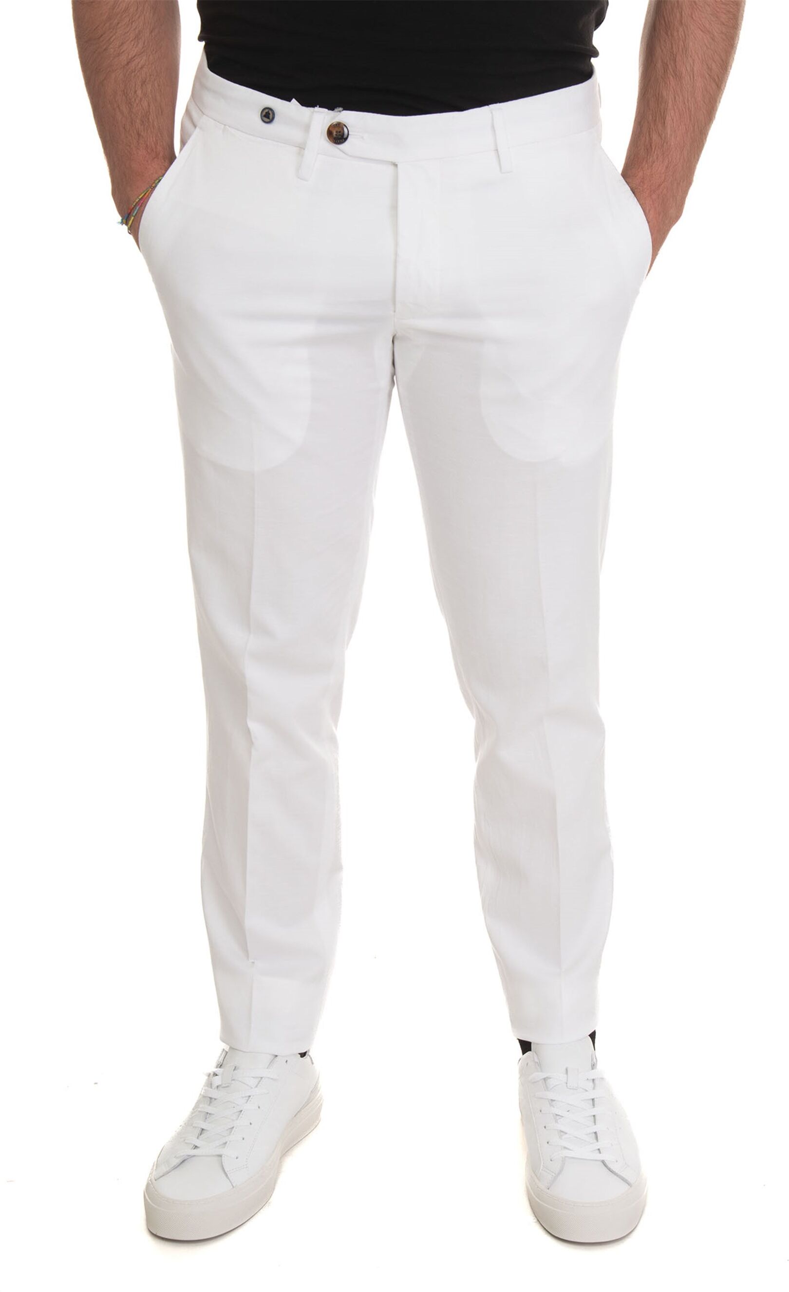 Filetto Pantalone modello chino Bianco Uomo 54