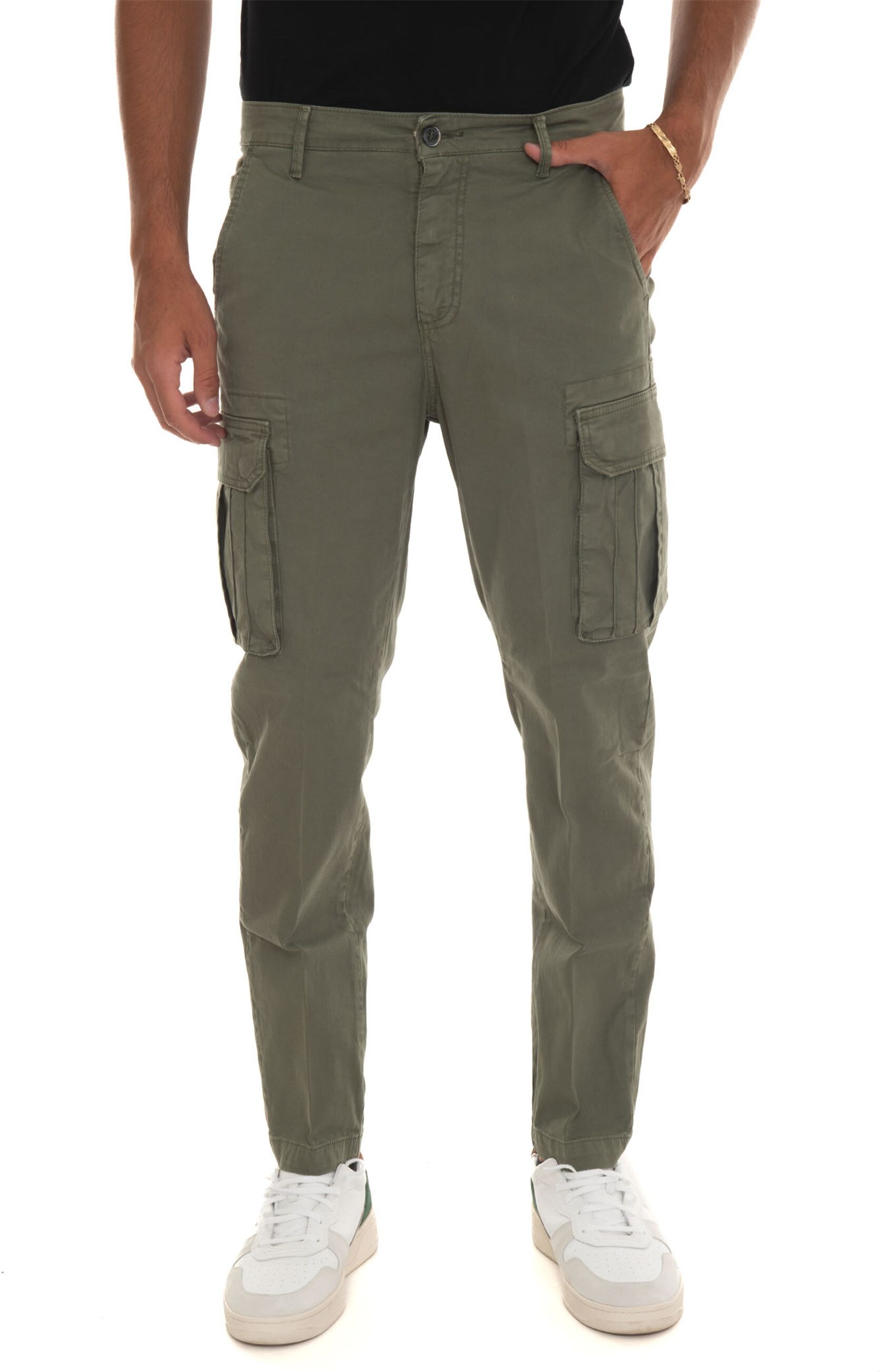 Quality First Pantalone cargo Verde Uomo 46