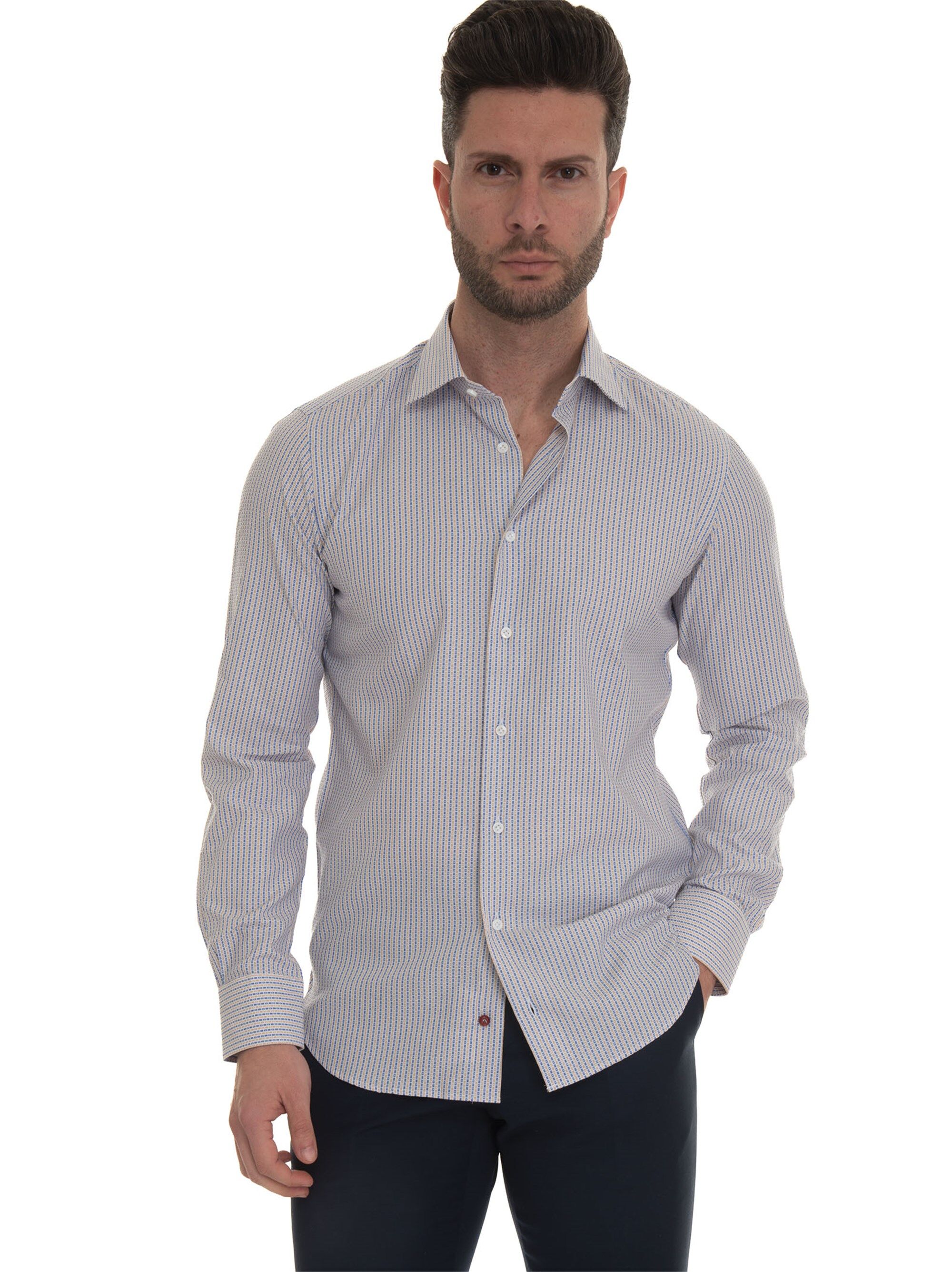 Carrel Camicia casual Celeste-beige Uomo 41