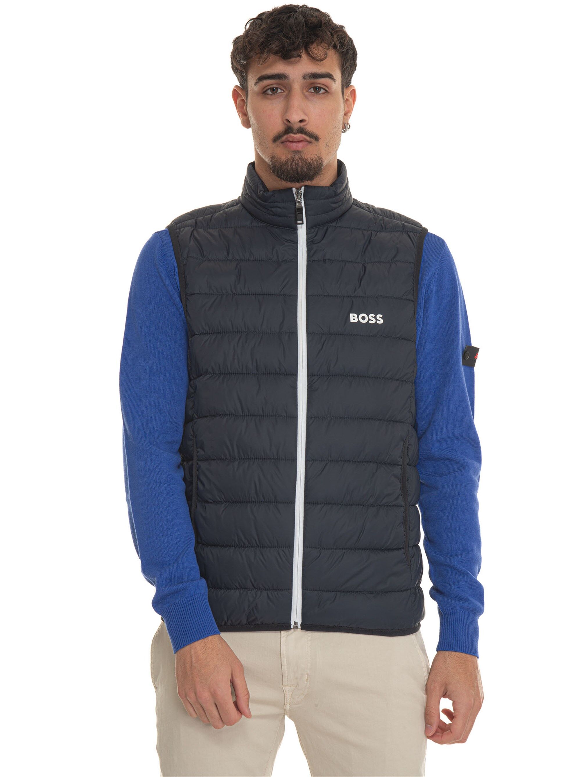 Boss Gilet trapuntato Blu Uomo M