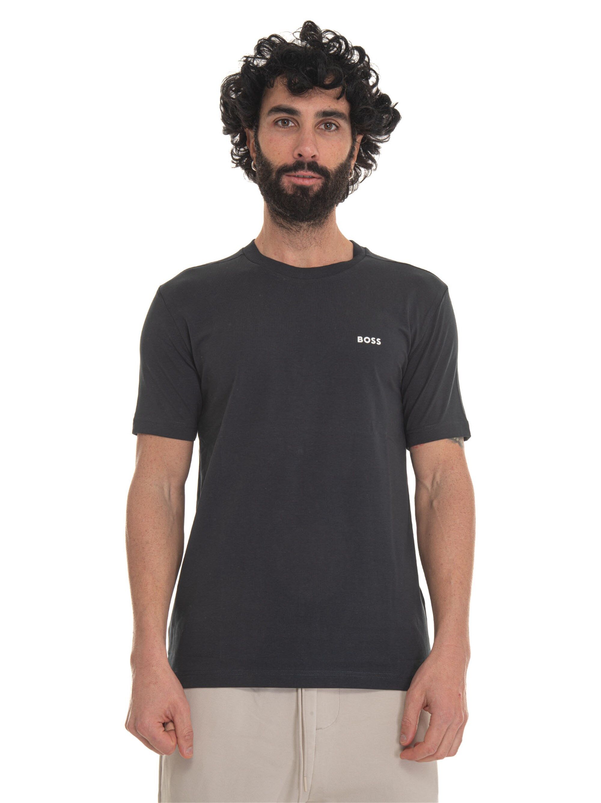 Boss T-shirt girocollo Blu Uomo XL