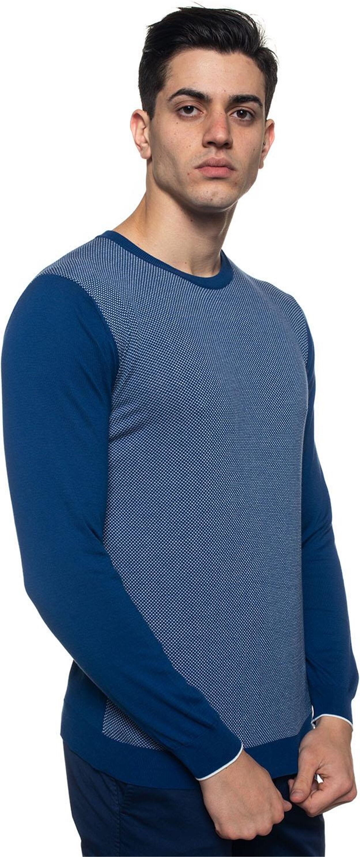 Andrea Fenzi Maglia girocollo Blu Uomo 58