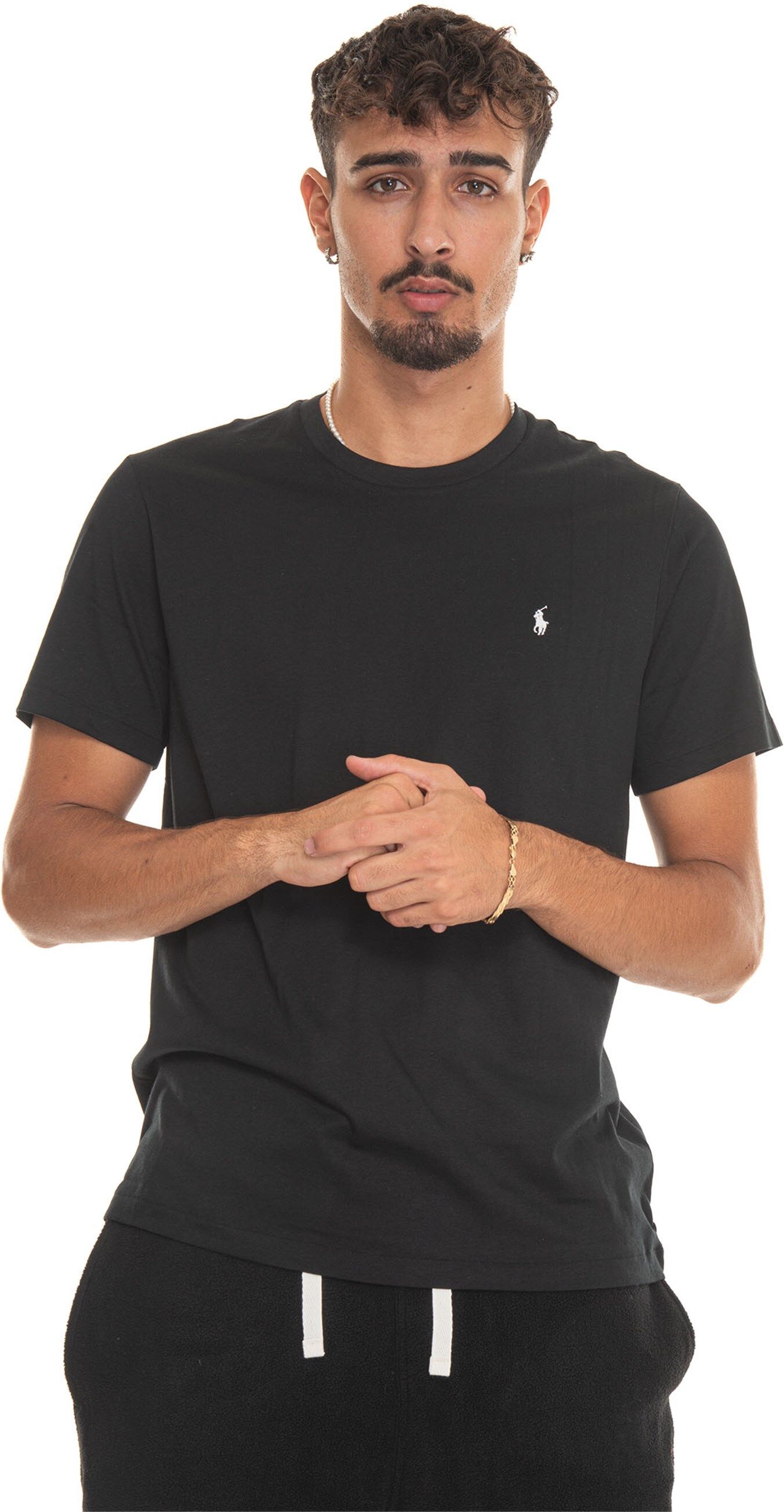 Ralph Lauren T-shirt girocollo mezza manica Nero Uomo XL