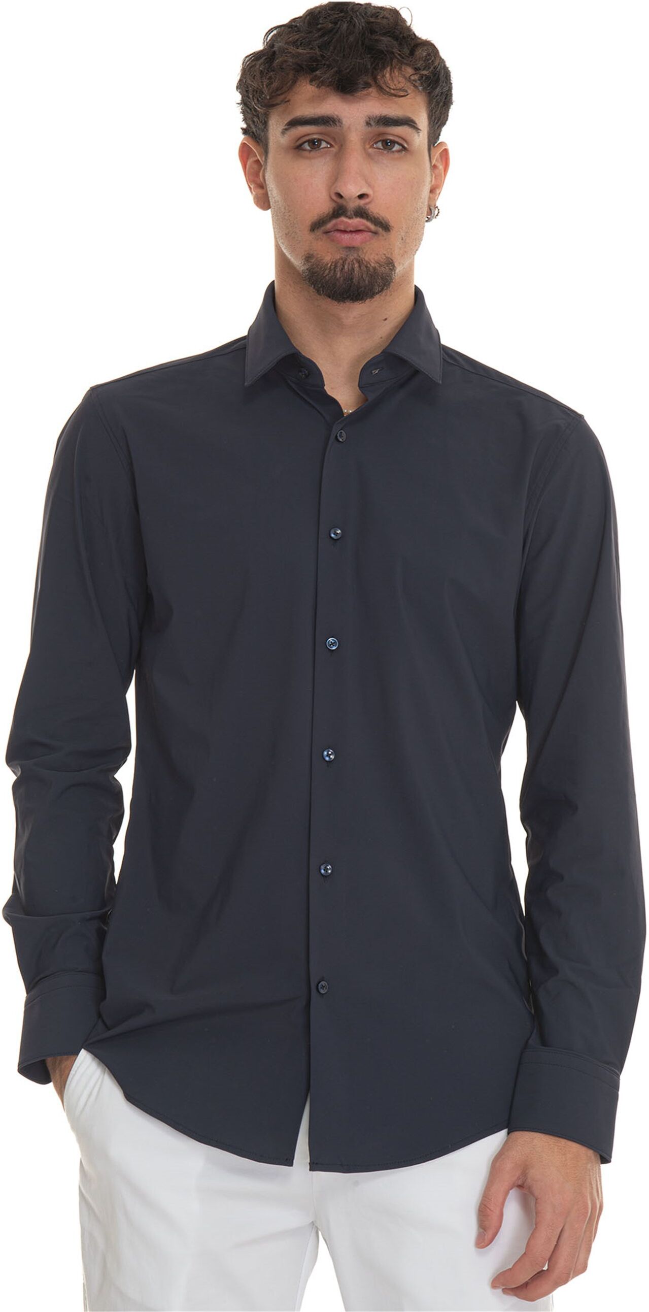 Boss Camicia classica da uomo Blu Uomo 40