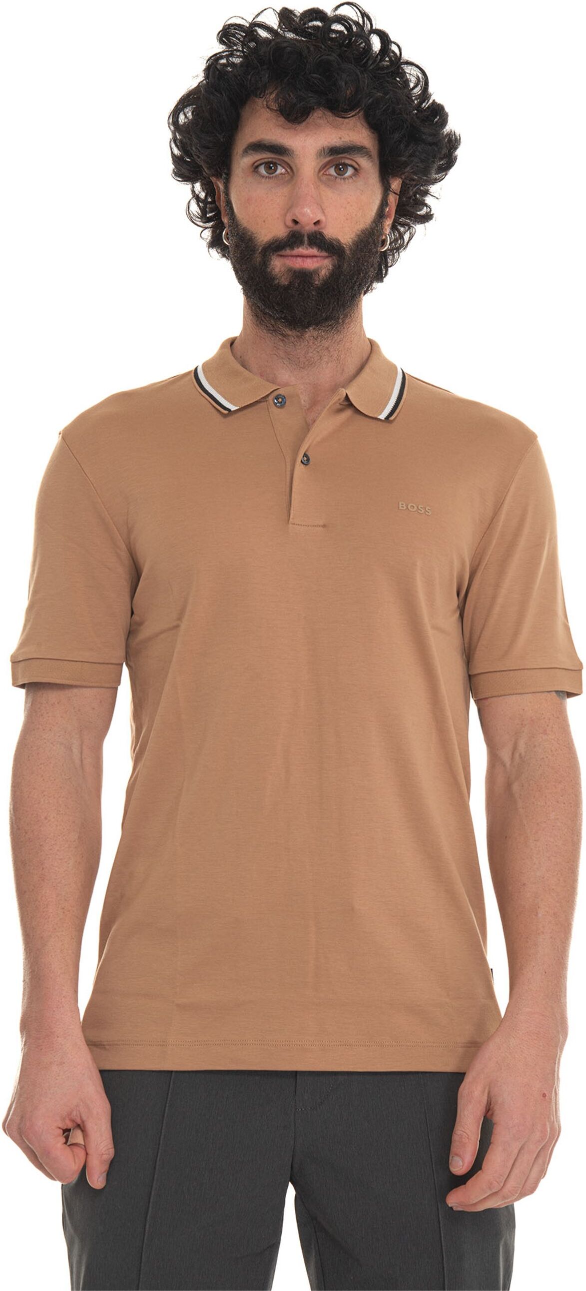 Boss Polo manica corta Beige Uomo S