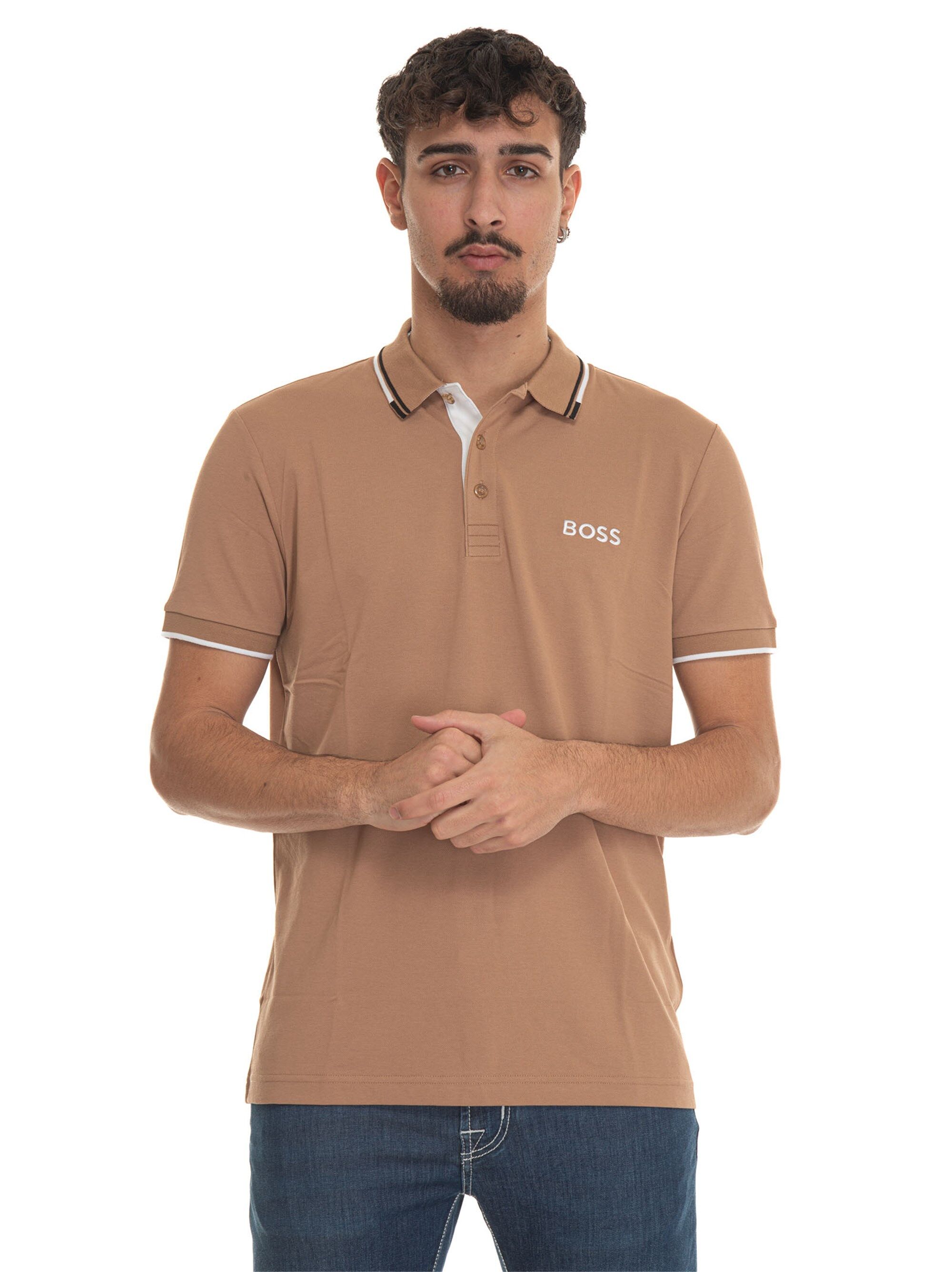 Boss Polo manica corta Beige Uomo XL