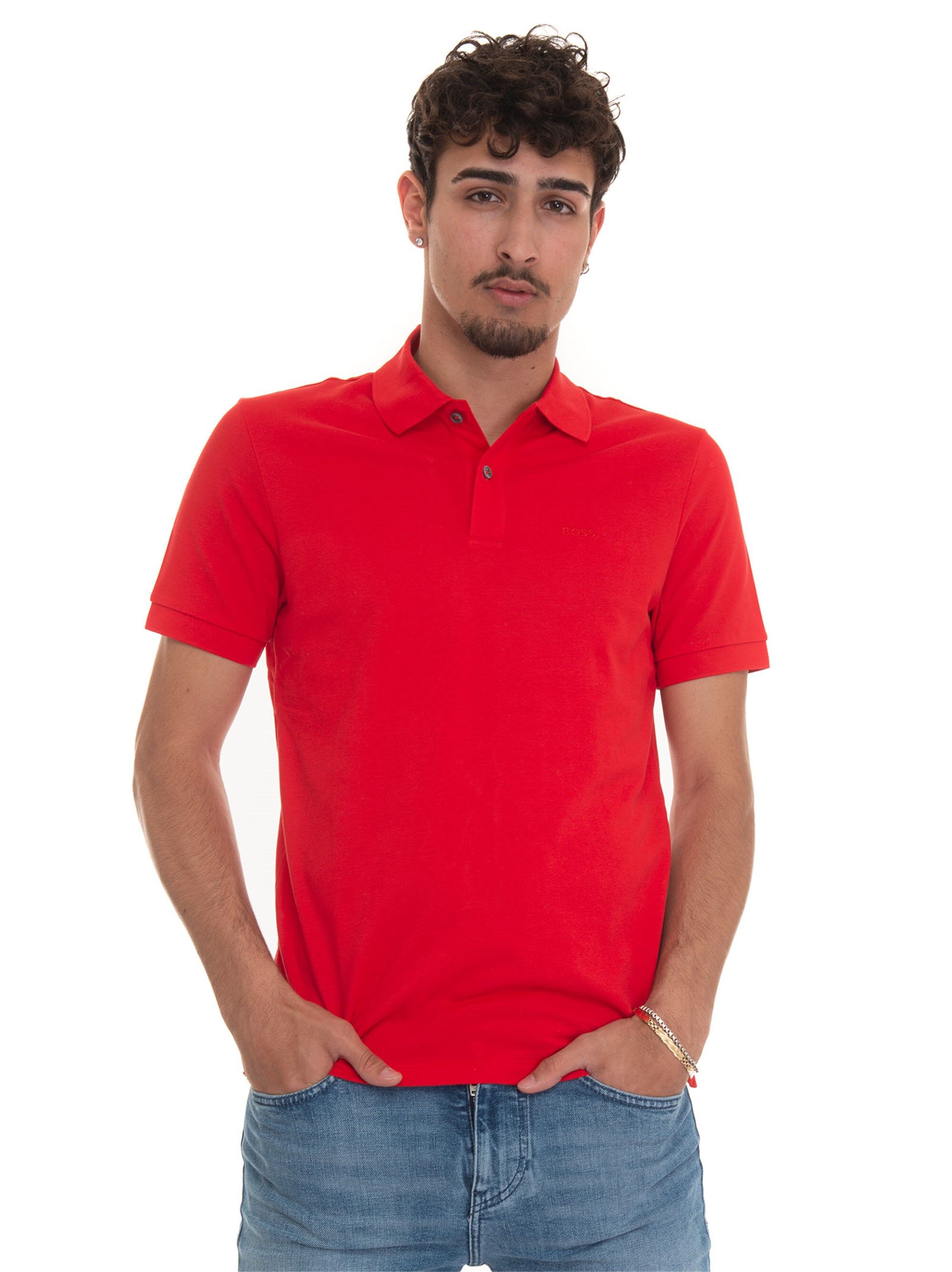 Boss Polo manica corta Rosso Uomo M