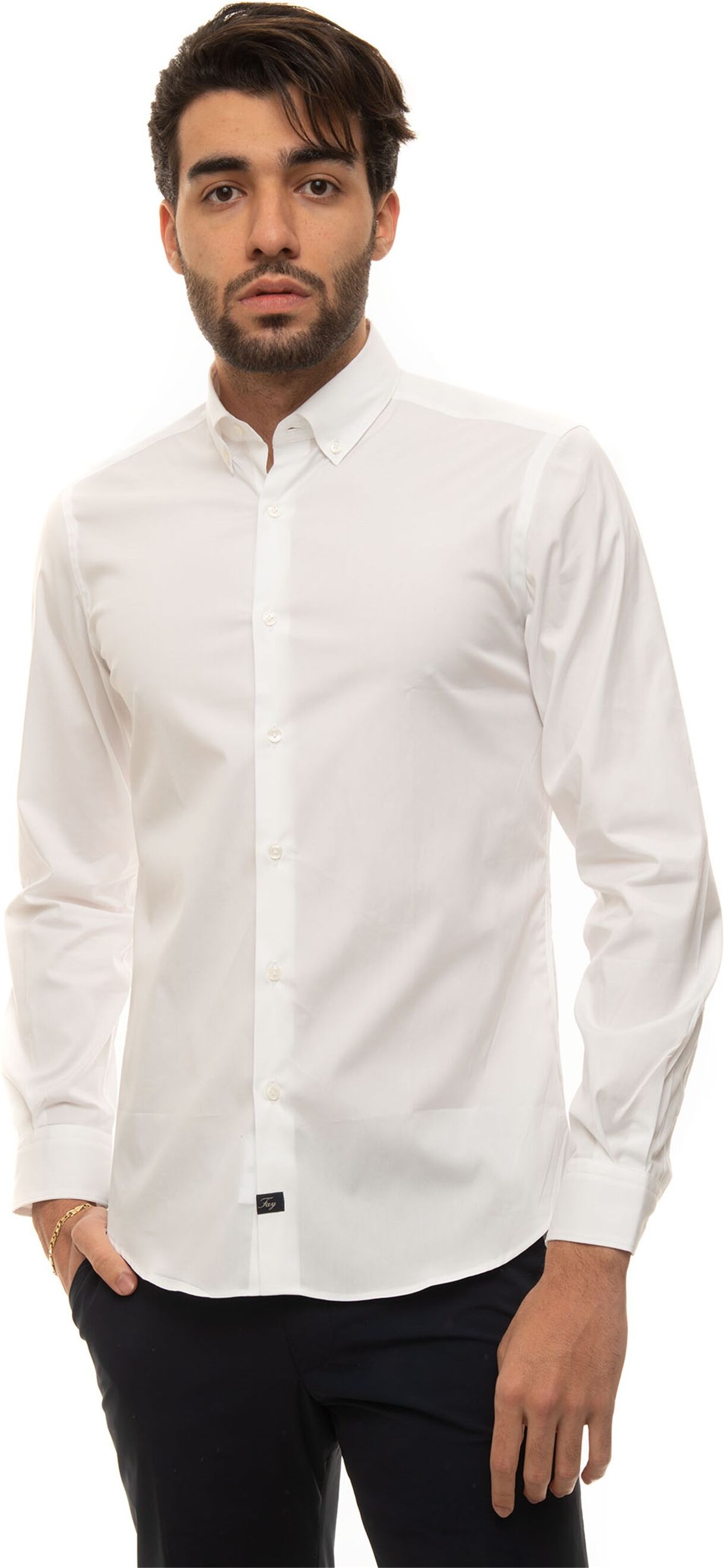 Fay Camicia casual Bianco Uomo 44