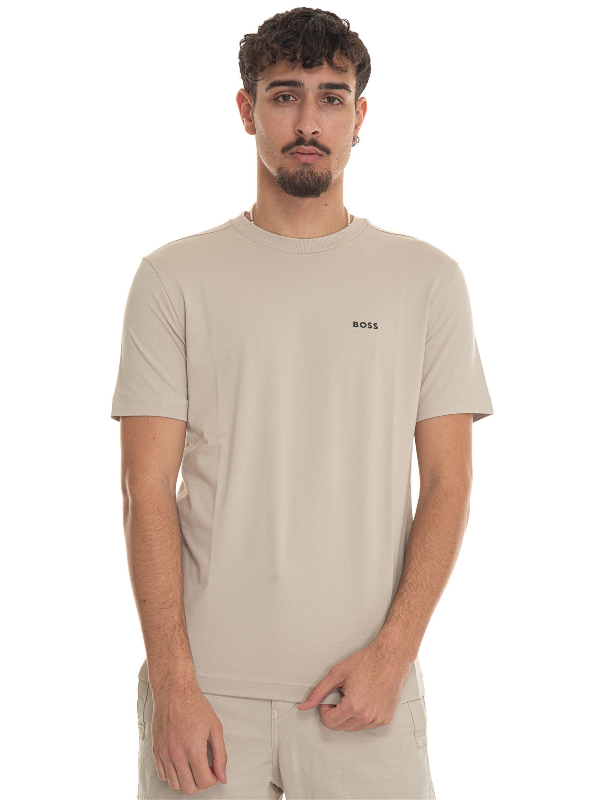 Boss T-shirt girocollo Beige Uomo XL