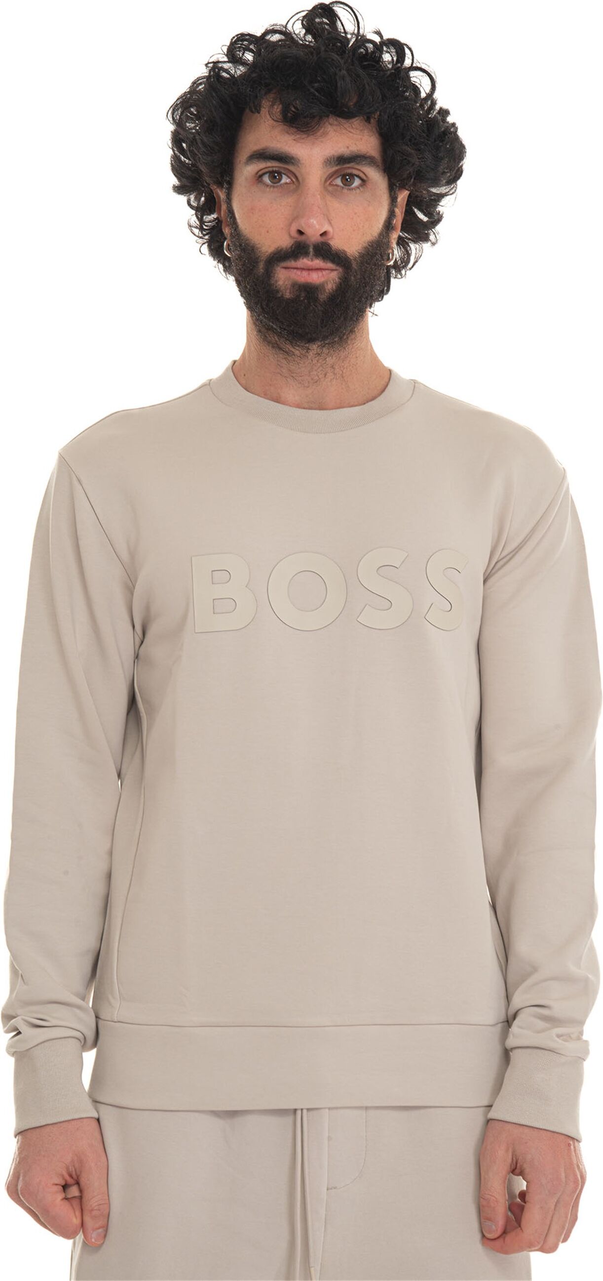 Boss Felpa girocollo Beige Uomo XXL