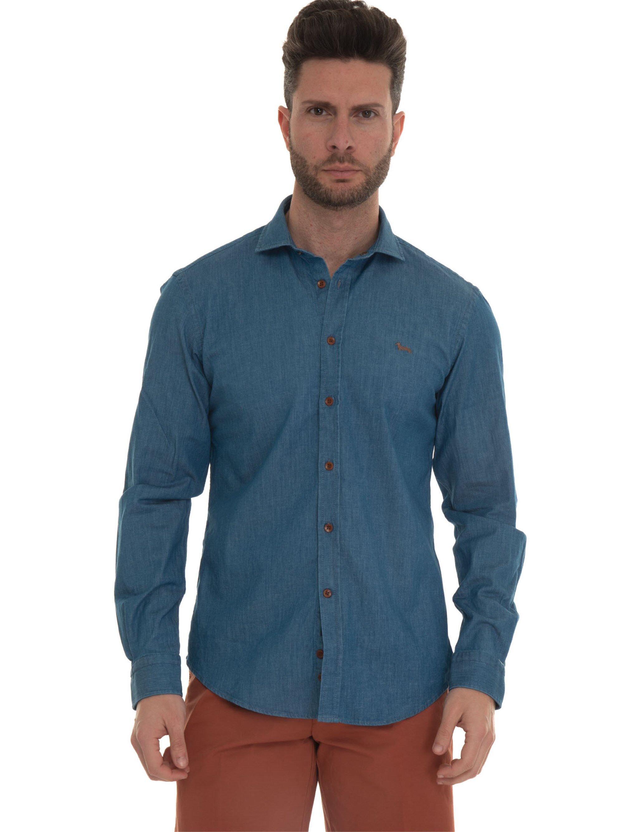 Harmont & Blaine Camicia casual Denim chiaro Uomo XXL