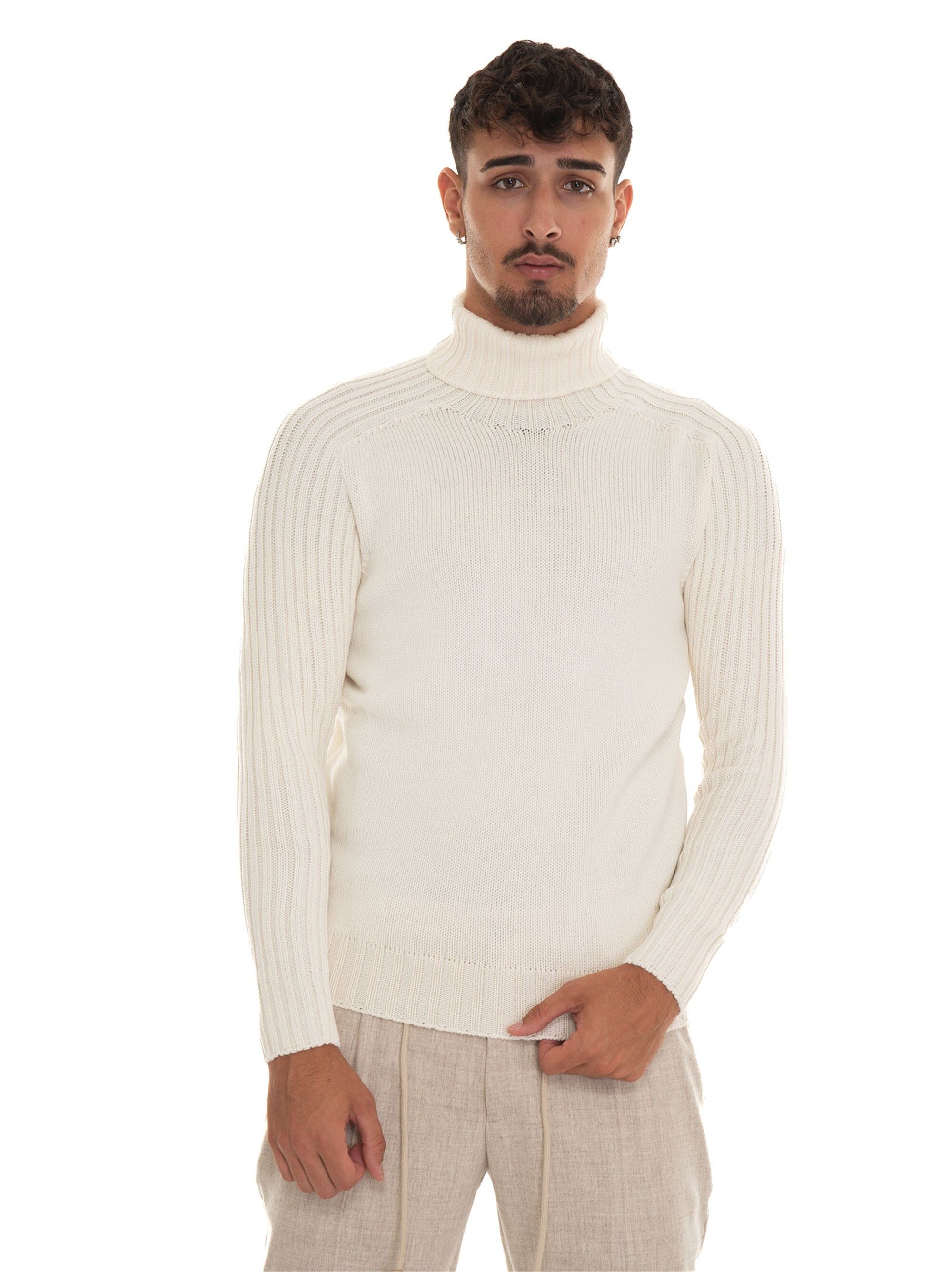 Gran Sasso Pullover collo alto Bianco Uomo 54