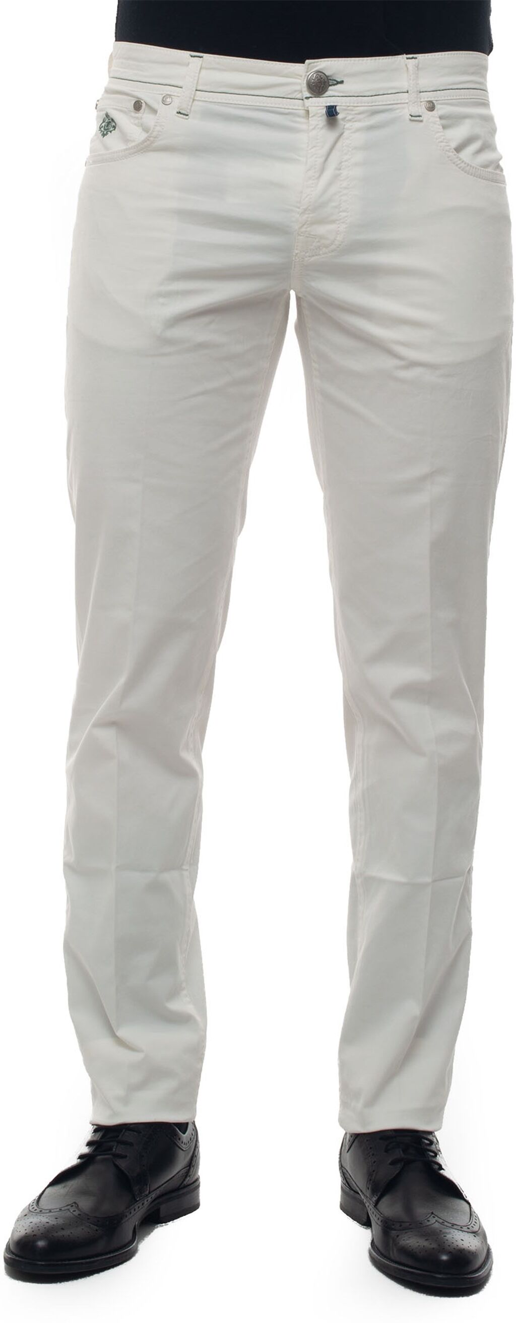 Luigi Borrelli Pantalone 5 tasche Caraciolo Bianco Uomo 38