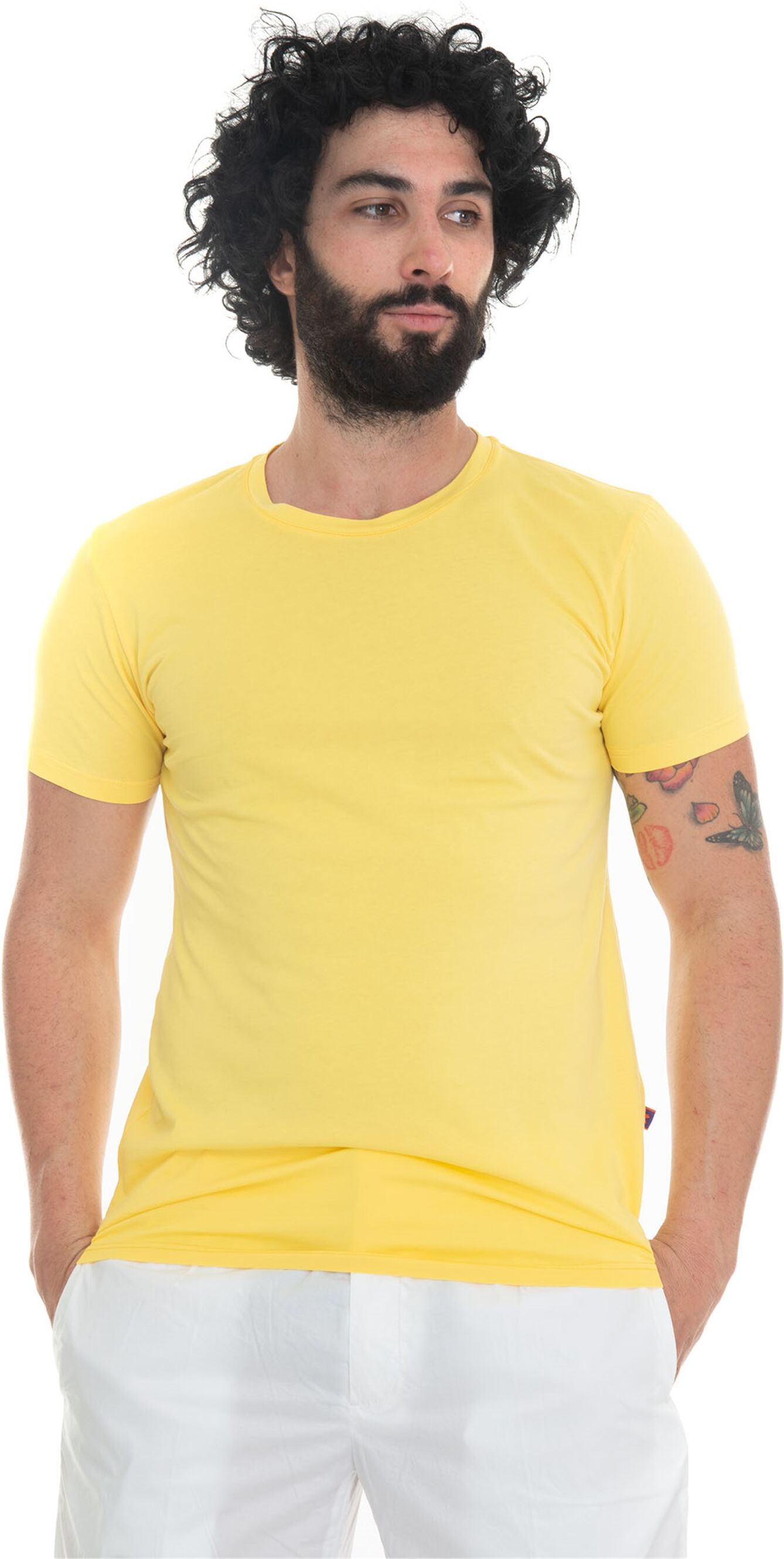 Gallo T-shirt girocollo mezza manica Giallo Uomo XL