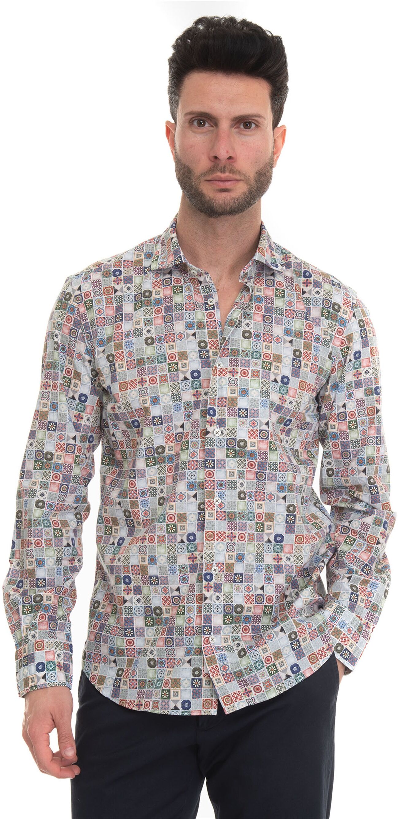 Vincenzo De Lauziers Camicia casual Multicolor Uomo M