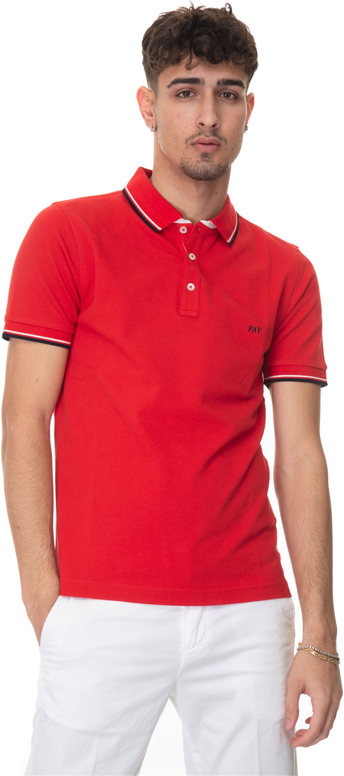 Fay Polo manica corta Rosso Uomo S