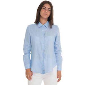 Vincenzo De Lauziers Camicia in lino Azzurro Donna L