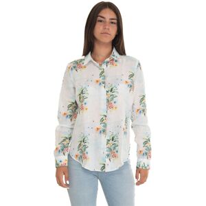 Vincenzo De Lauziers Camicia in lino Bianco-multicolor Donna XXL