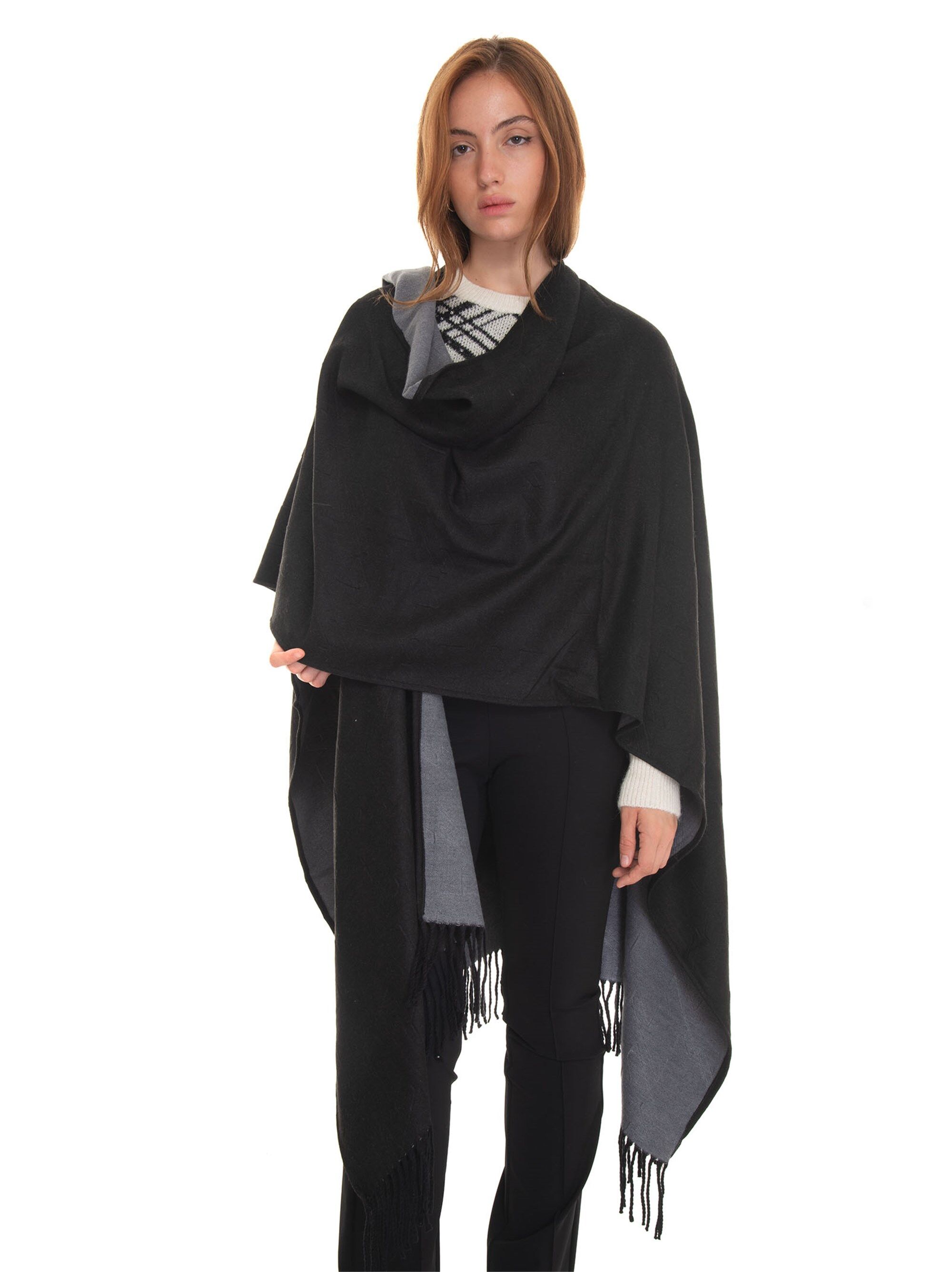 Liu Jo Poncho Nero Donna UNI