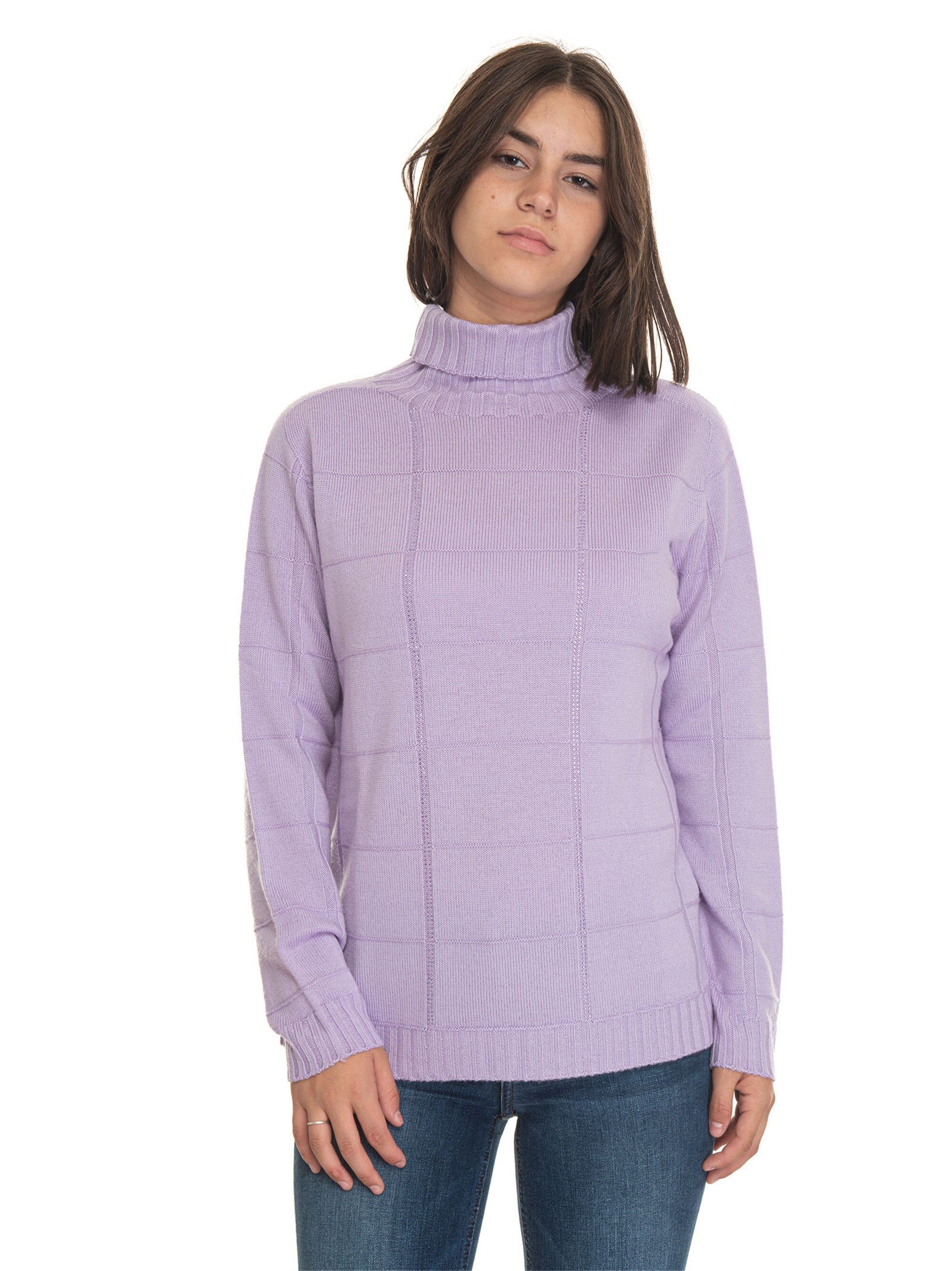 Quality First Maglia in lana Viola Donna L