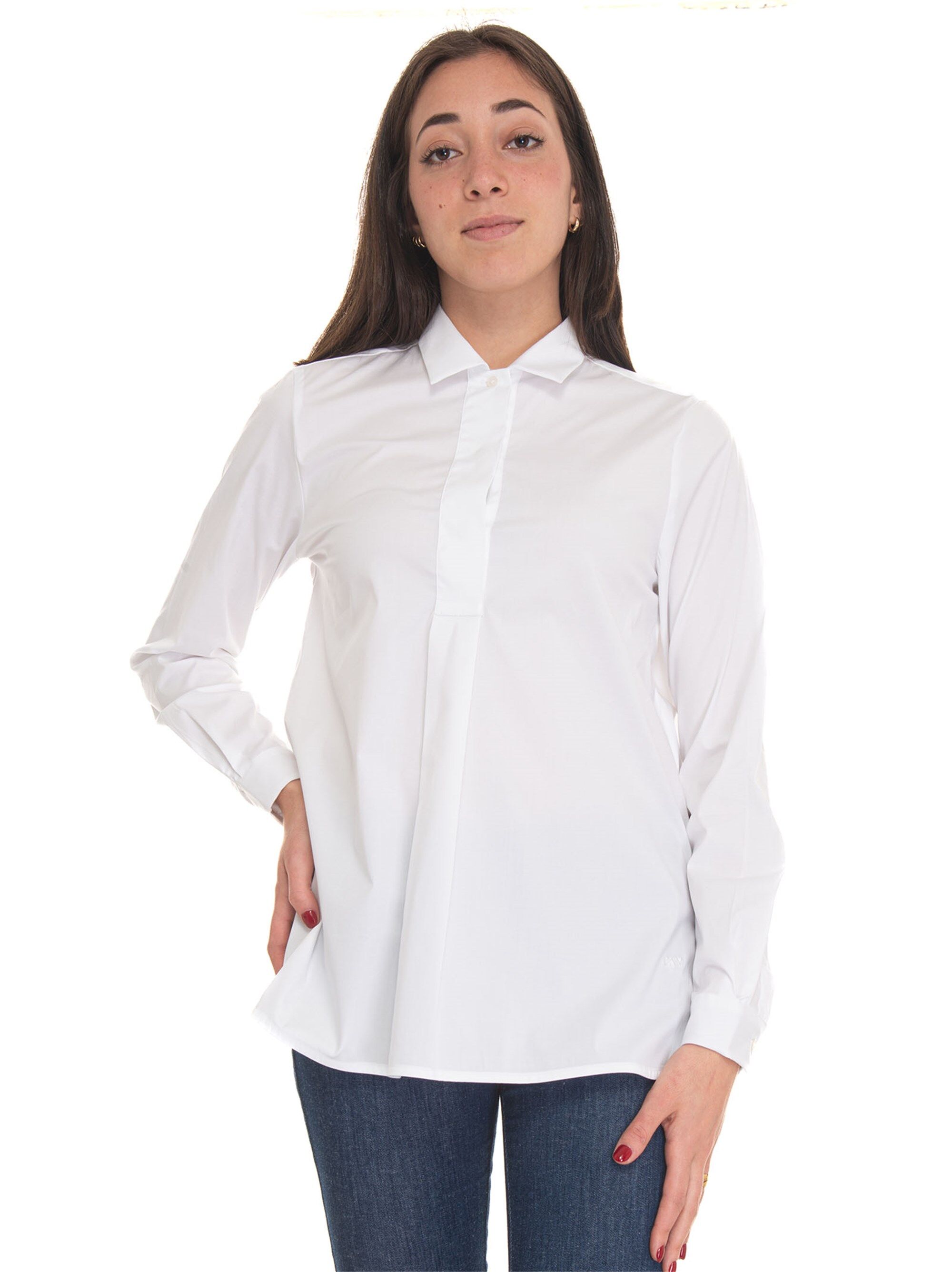 Fay Camicia da donna lunga Cot Bianco Donna S