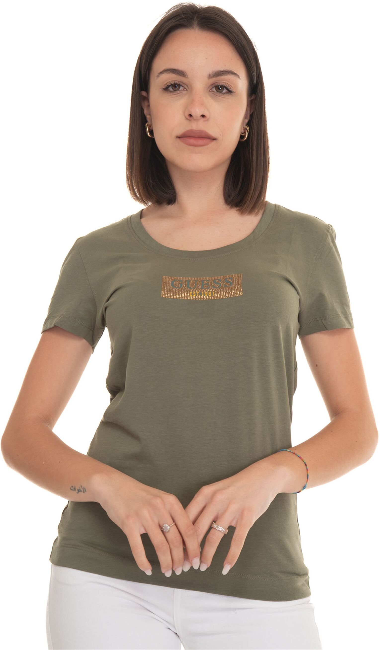 Guess T-shirt Verde Donna S