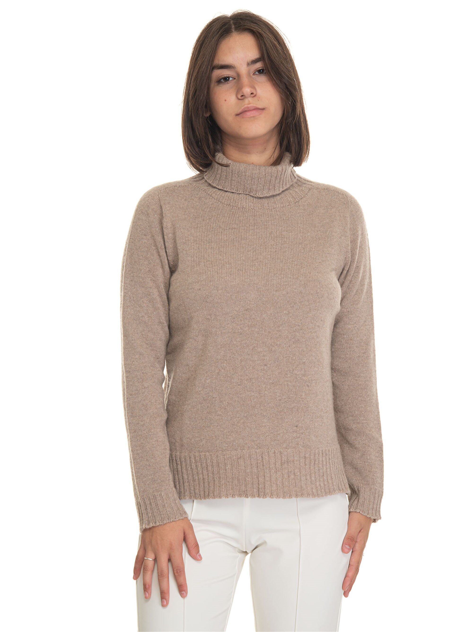 Quality First Maglia in lana Tortora Donna XL