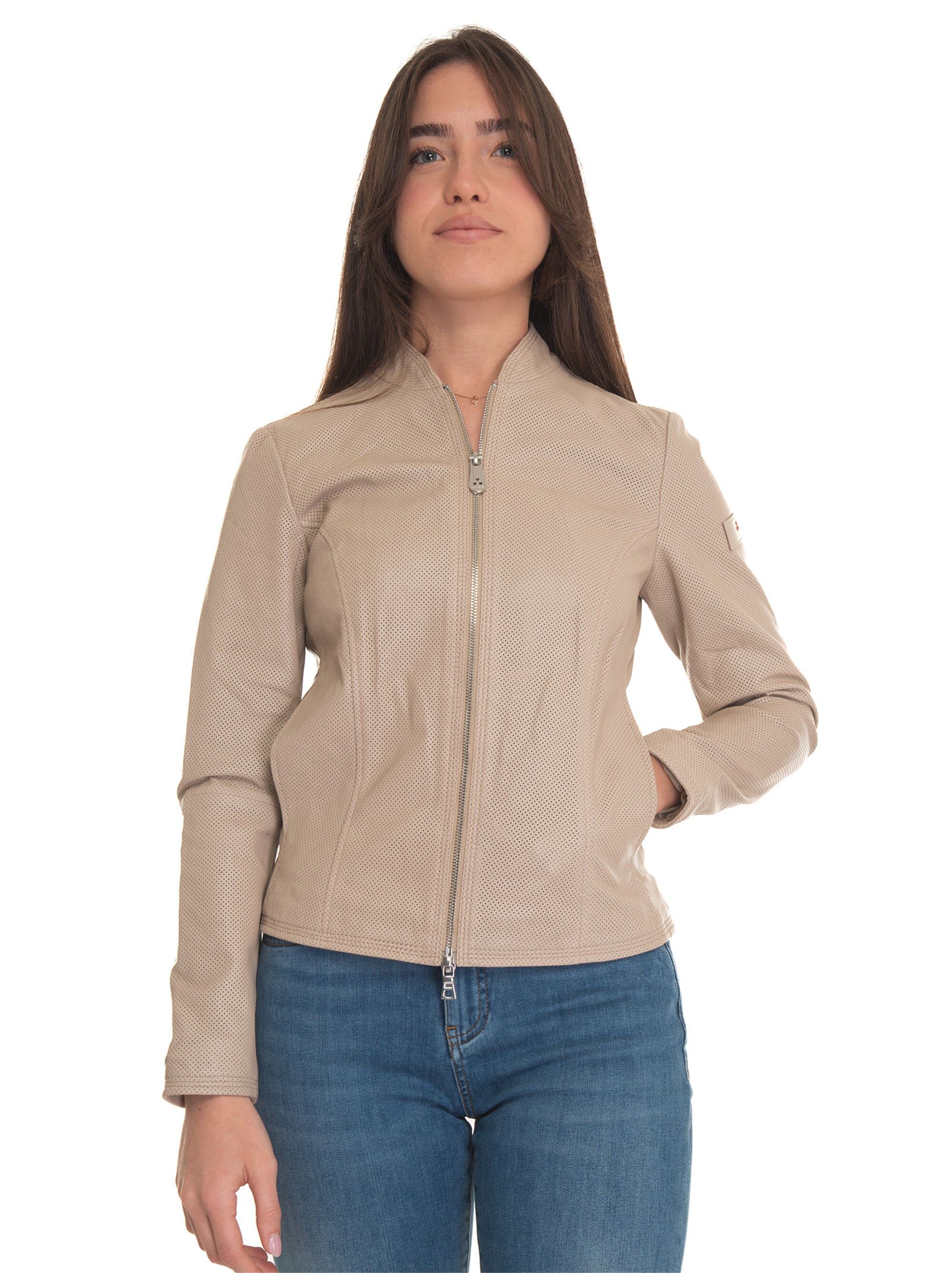 Peuterey Giubbino in pelle Sorapisstr Beige Donna 42