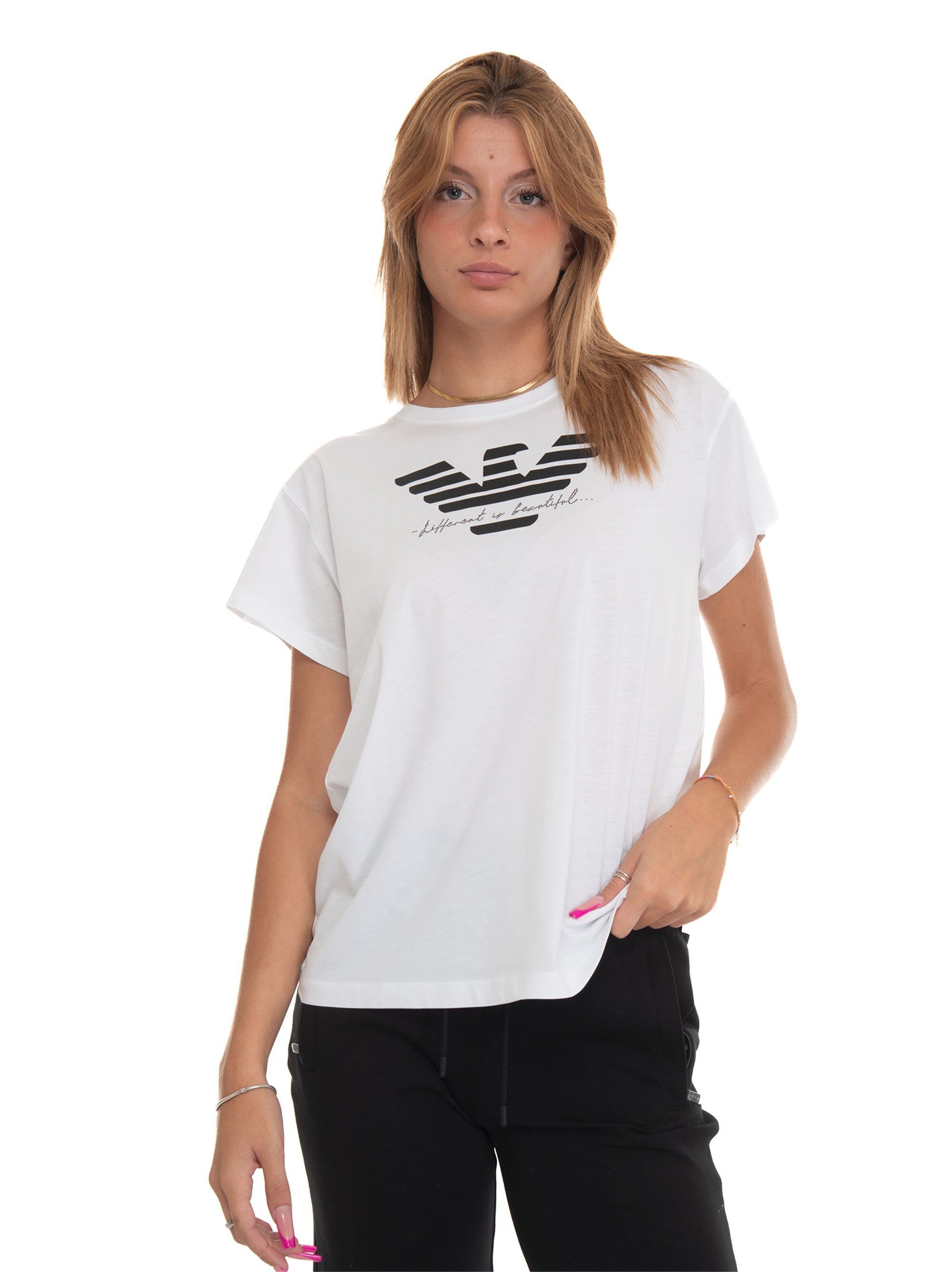Giorgio Armani T-shirt Bianco-nero Donna L