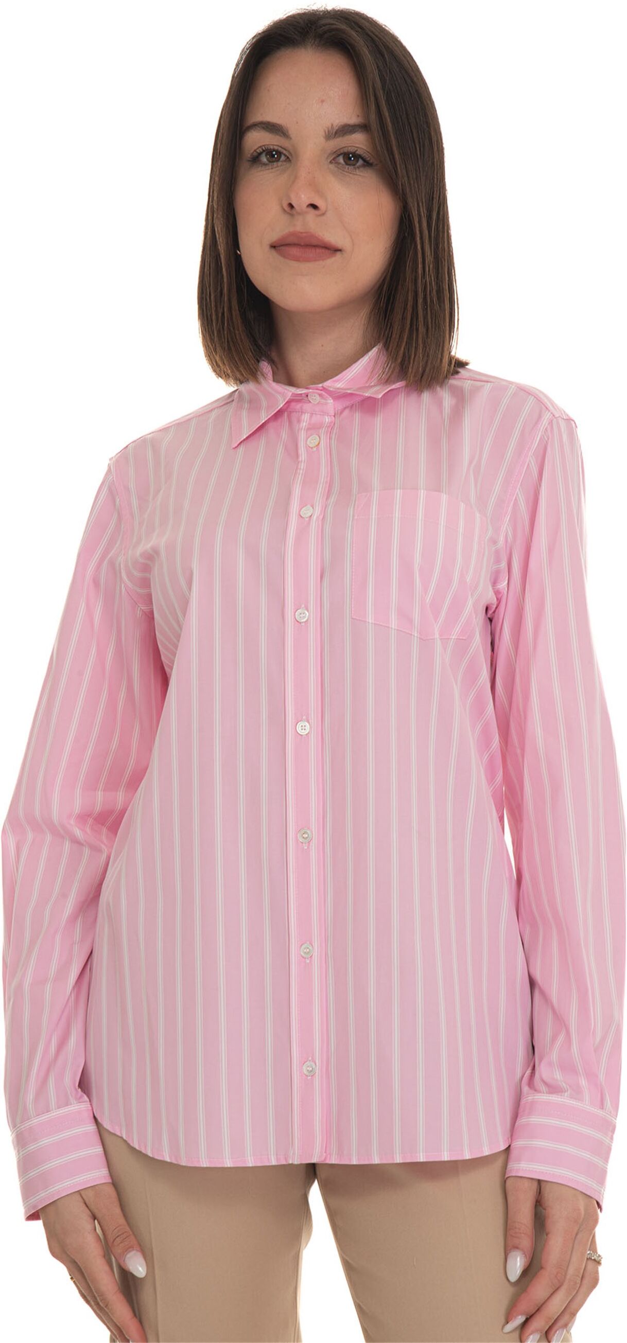 Weekend Max Mara Camicia da donna in cotone Bahamas Rosa-bianco Donna 44