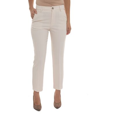 Liu Jo Pantalone modello chino chino ny gabardine Bianco Donna 42 Liu Jo Pantalone modello chino chino ny gabardine Bianco Donna 42