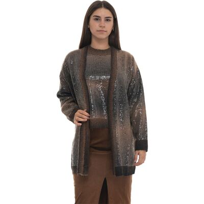 Liu Jo Cardigan lungo Marrone Donna XS Liu Jo Cardigan lungo Marrone Donna XS