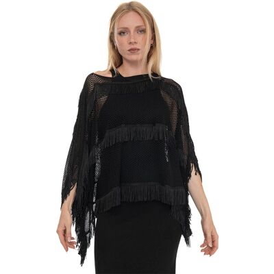 Liu Jo Poncho Nero Donna UNI Liu Jo Poncho Nero Donna UNI