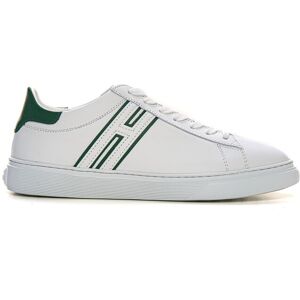 Hogan Sneakers in pelle con lacci H365 Bianco-verde Uomo 9