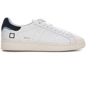 D.A.T.E. Sneakers in pelle con lacci Base calf Bianco-blu Uomo 42