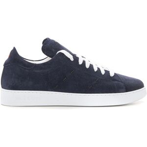 Kiton Sneakers bassa in suede e gomma Blu Uomo 44