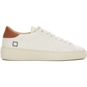 D.A.T.E. Sneakers in pelle con lacci LEVANTE Bianco-cuoio Uomo 44