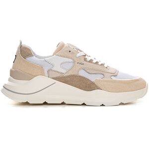 D.A.T.E. Sneakers bassa in canvas e suede Fuga canvas Bianco Uomo 43