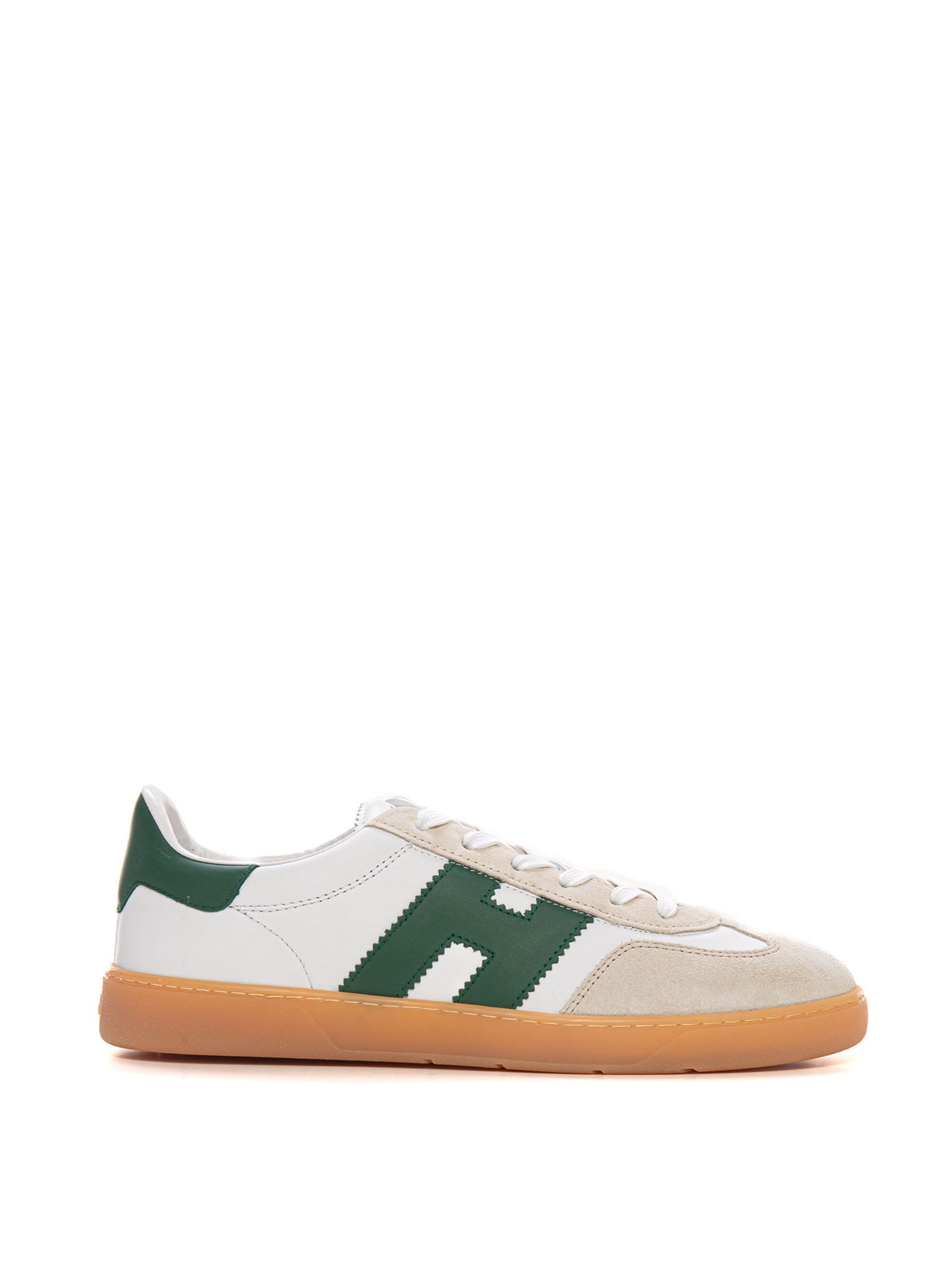 Hogan Sneakers in pelle con lacci COOL Bianco-verde Uomo 7