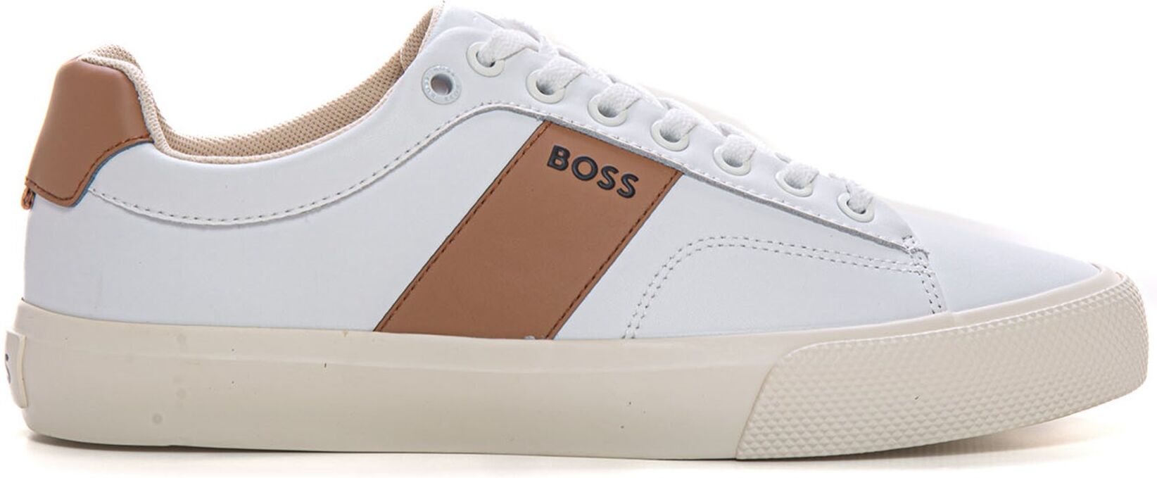 Boss Sneakers bassa in suede e gomma Bianco-beige Uomo 45