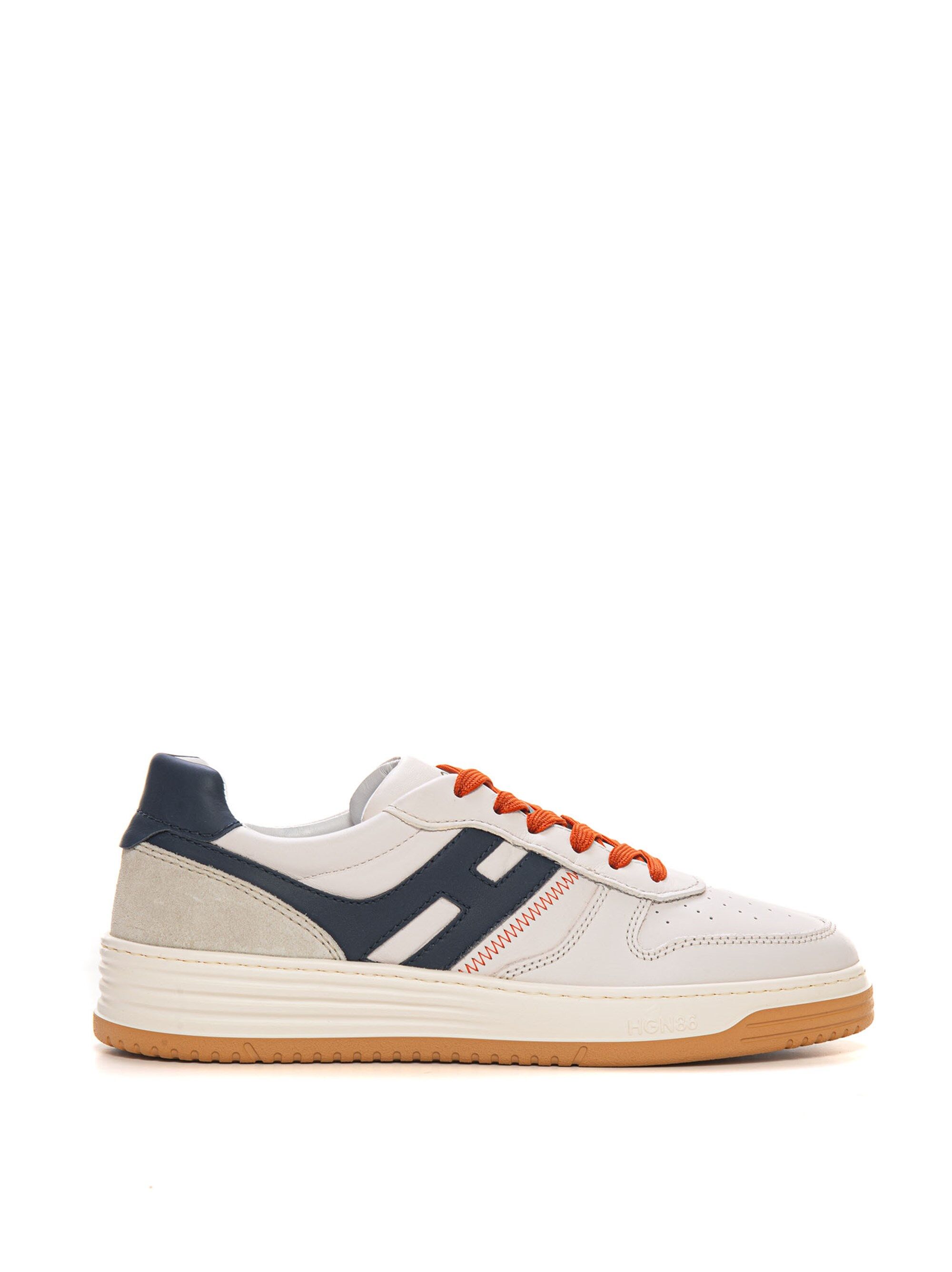 Hogan Sneakers in pelle con lacci H630 Bianco-blu Uomo 7