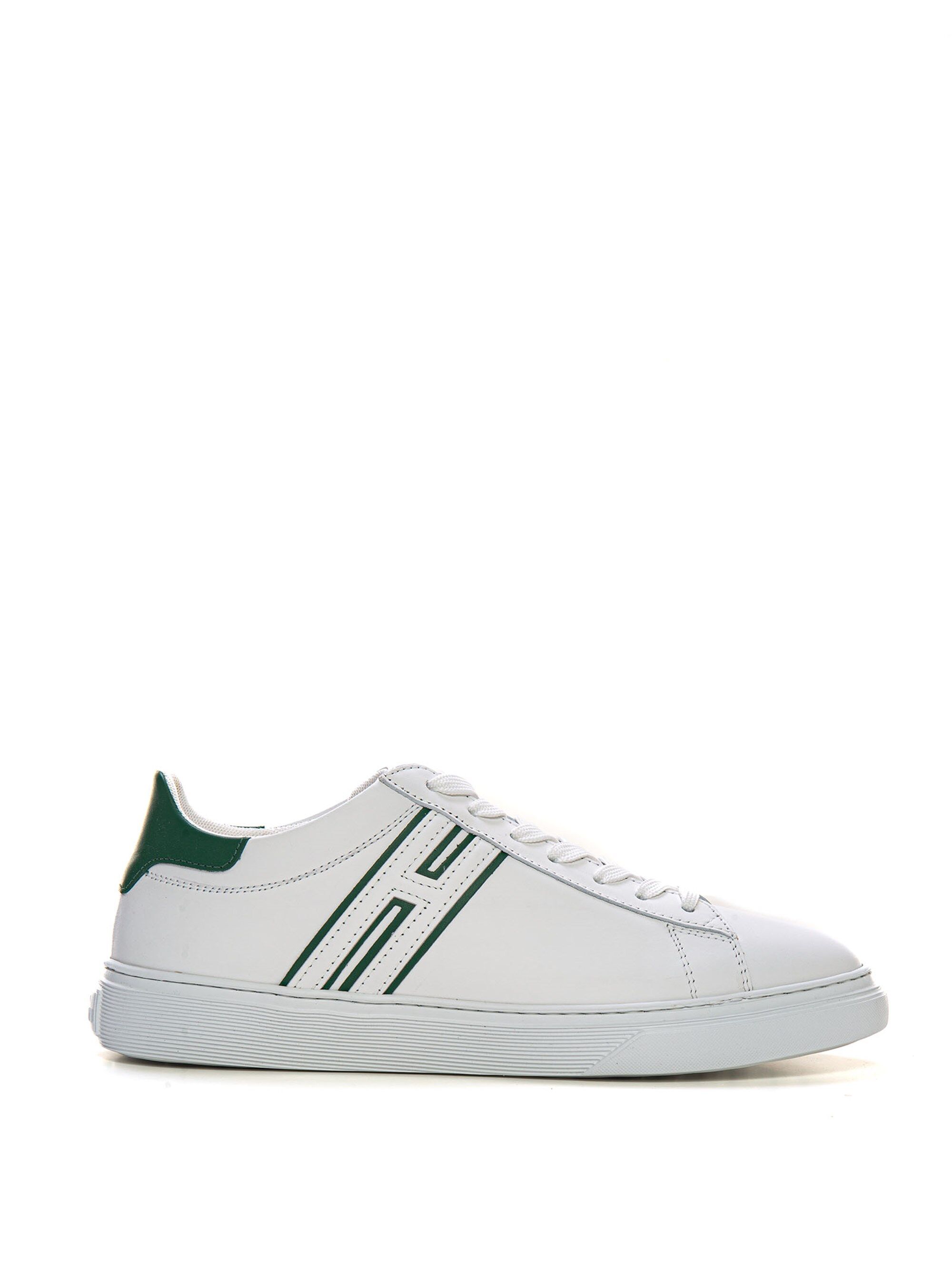 Hogan Sneakers in pelle con lacci H365 Bianco-verde Uomo 10